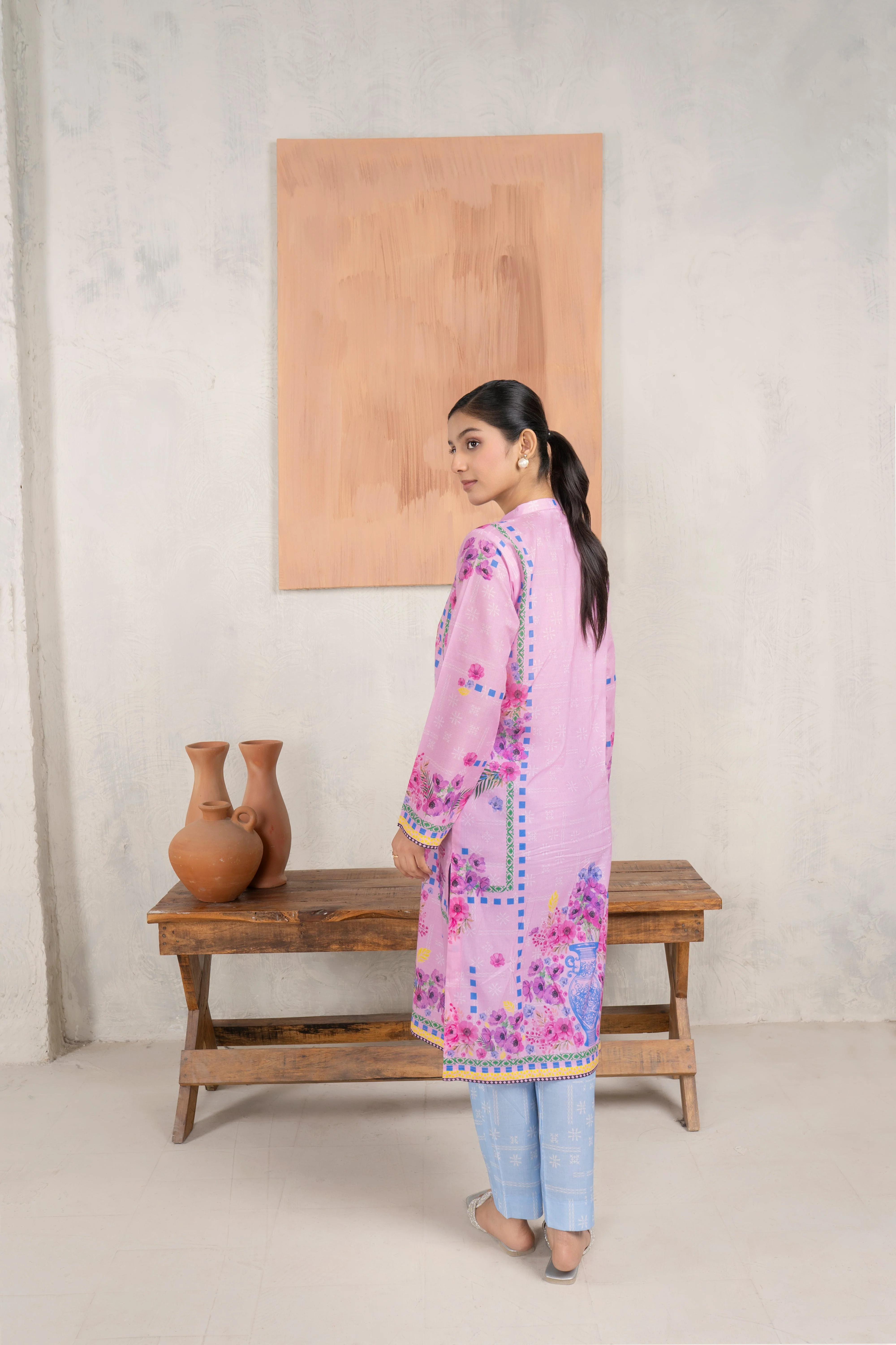 Ahlam By Safa Textile Eid Edit-Floral printed 2pcs - Image 4