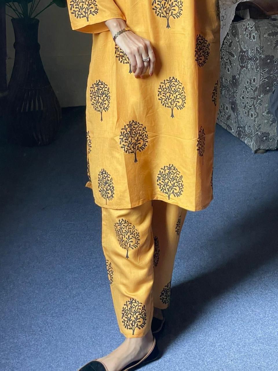 Zaib E Hoor Floral TREE Print 2pc Stitched - Image 23