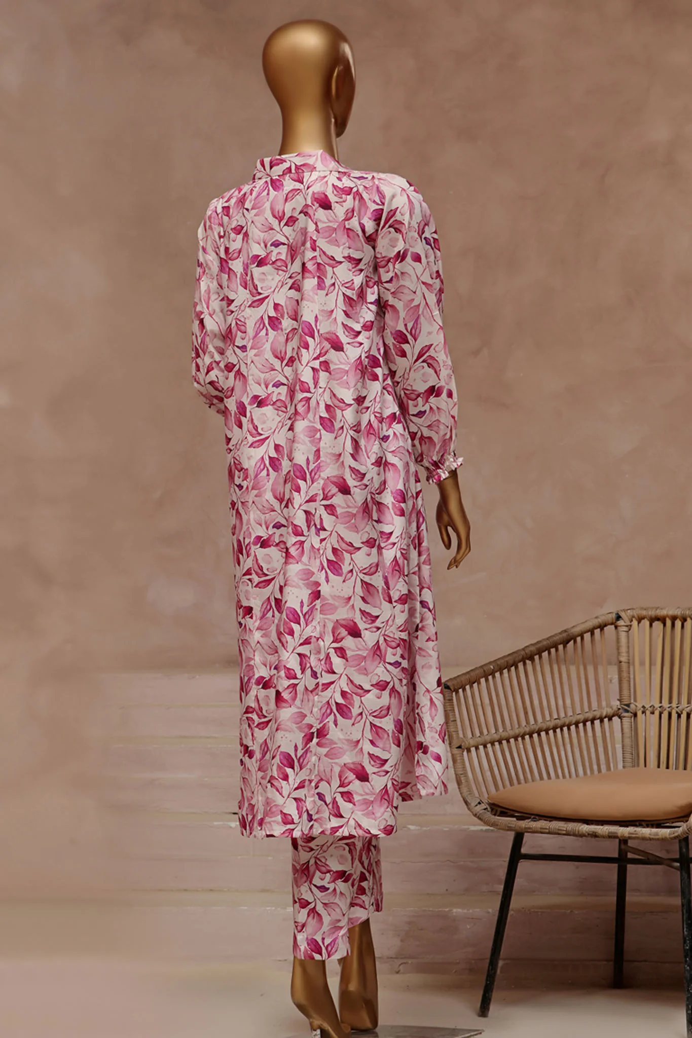 Florence By HZ Stitched 2 Piece Raw Silk Frock Suit-PRF-106 - Image 3
