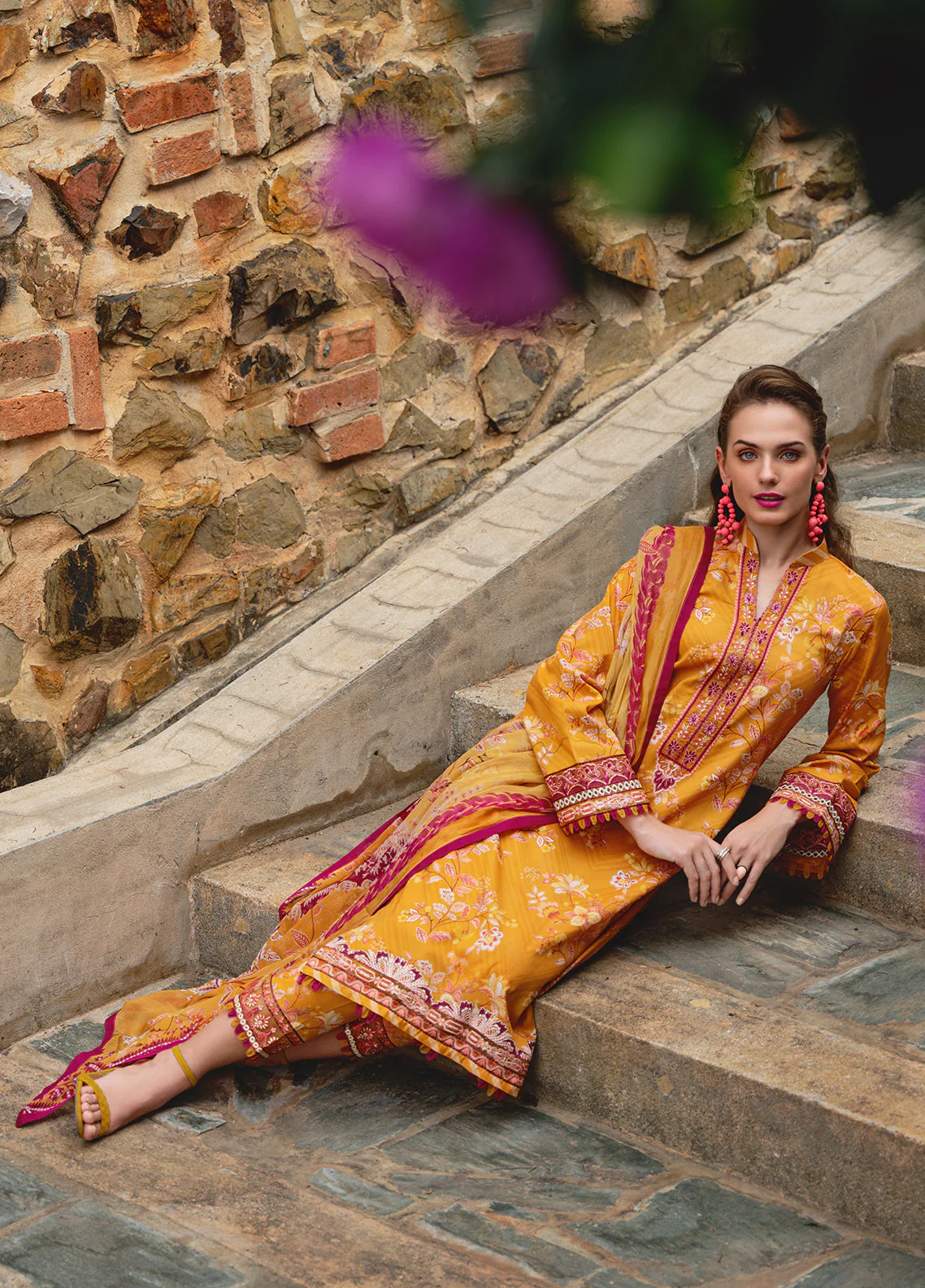 The Enchanted Garden By Gulaal Unstitched 3 Piece Luxury Lawn Suit-FLORENCE (GL-L-24V2-02) - Image 6