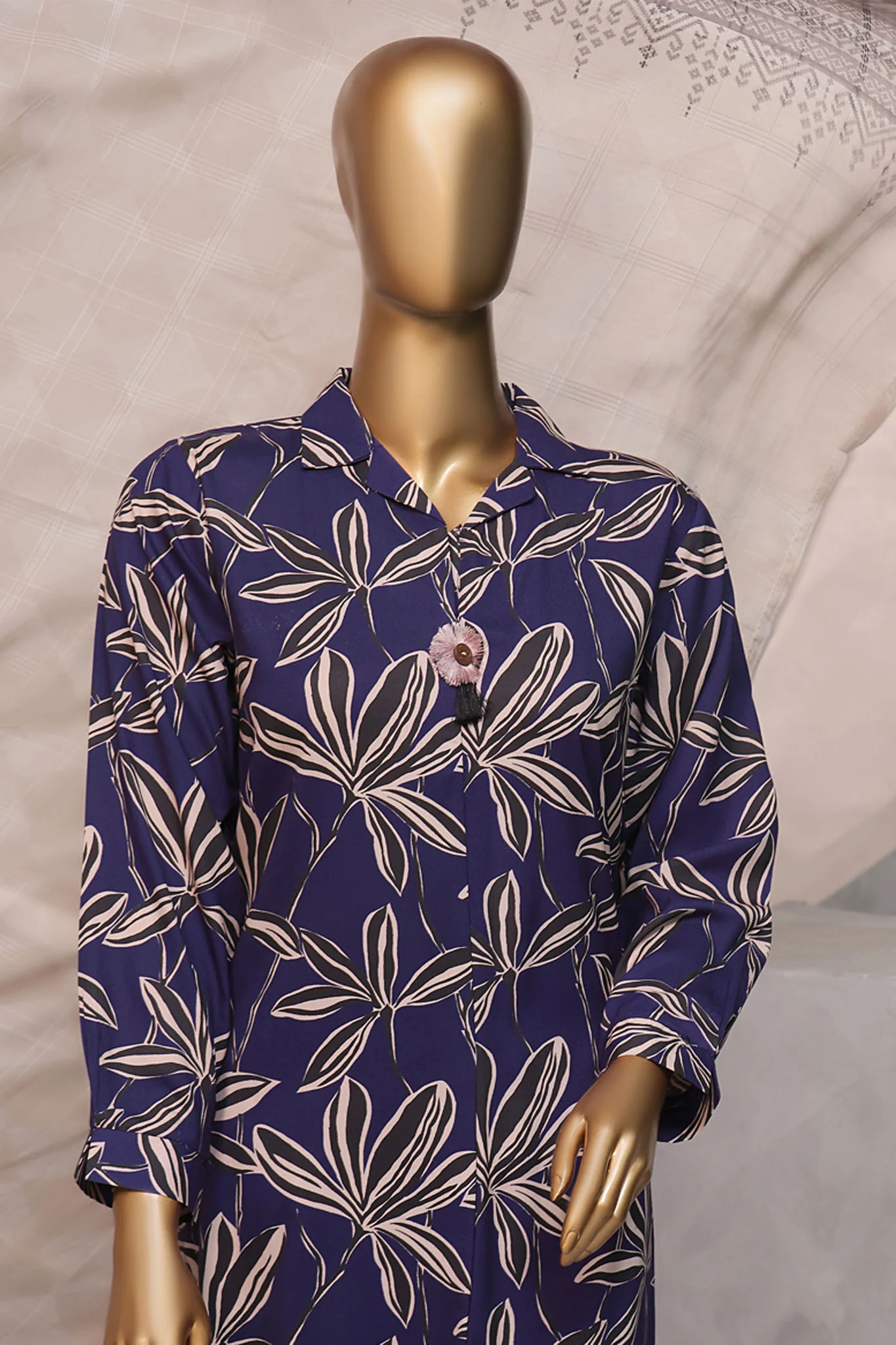 Florence Wintry By HZ Stitched 3 Piece Printed Linen Suit-PLC-907 - Image 2