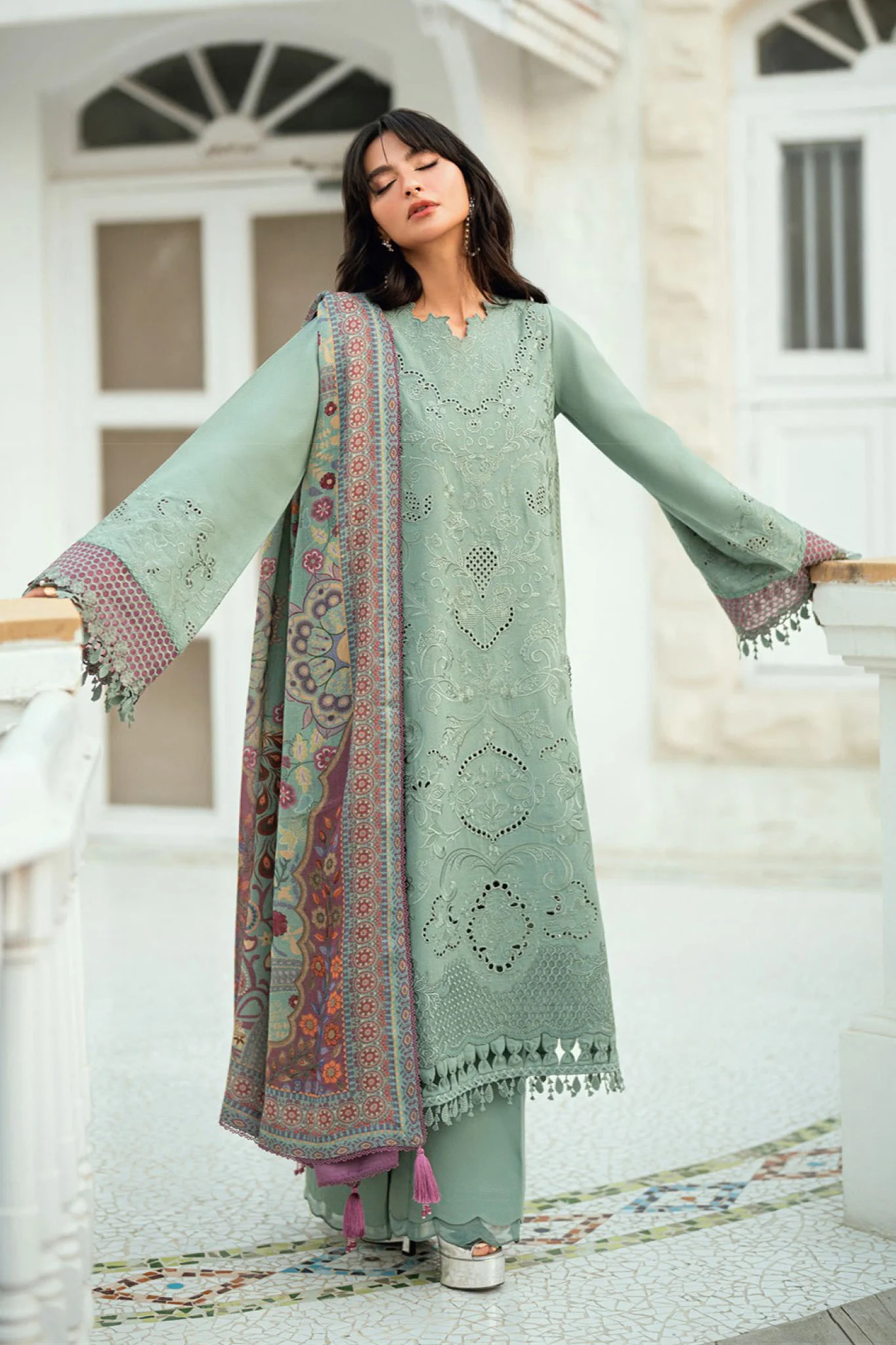 Serenity By Florent Unstitched 3 Piece Winter Suit-FL-8A