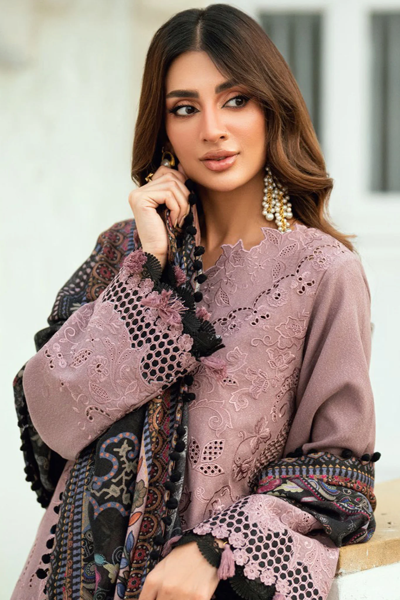 Serenity By Florent Unstitched 3 Piece Winter Suit-FL-8B - Image 2