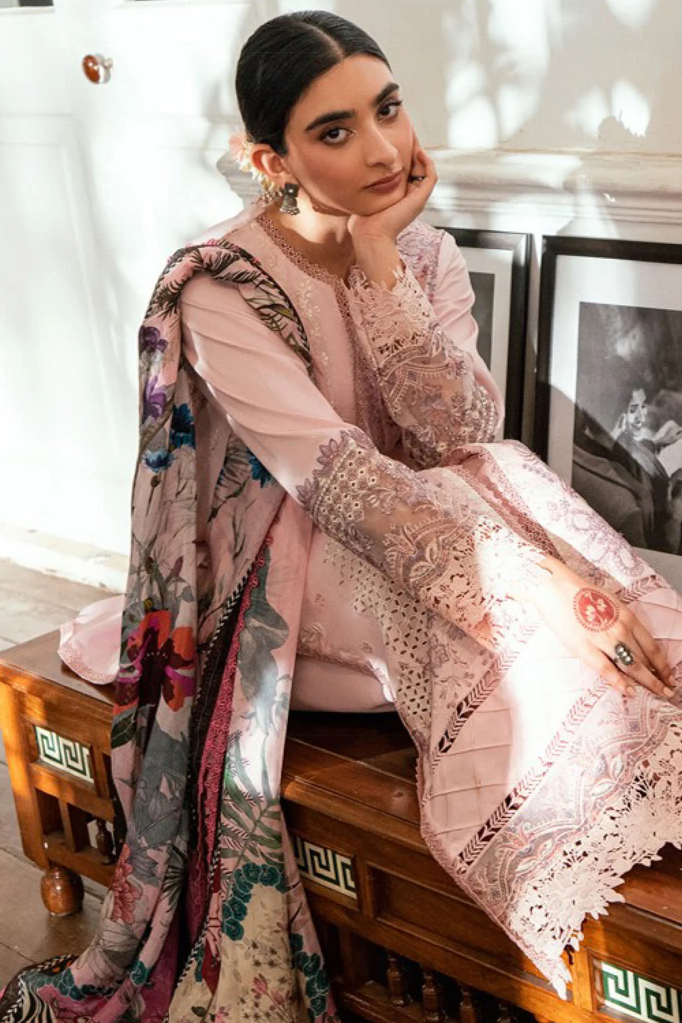 Florent Unstitched 3 Piece Emb Lawn Eid Edit Collection-FEE-01-B - Image 2