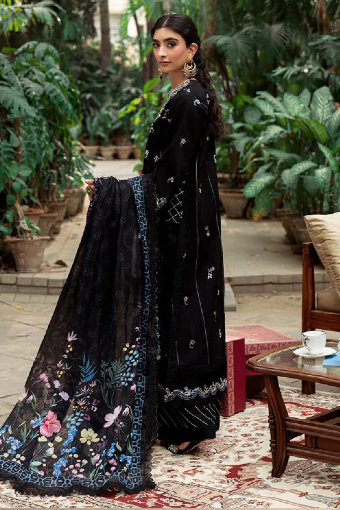 Florent Unstitched 3 Piece Emb Lawn Eid Edit Collection-FEE-02-A - Image 3