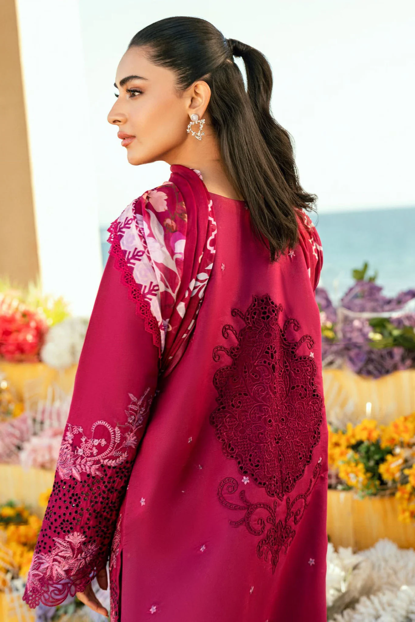 Florent Unstitched 3 Piece Luxury Lawn Eid Edit Suit-FL-07 - Image 2