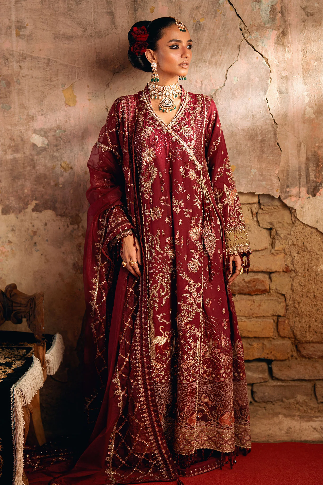 Mehermaah by Florent Unstitched 3 Piece Wedding Formals Suit-Afsaana