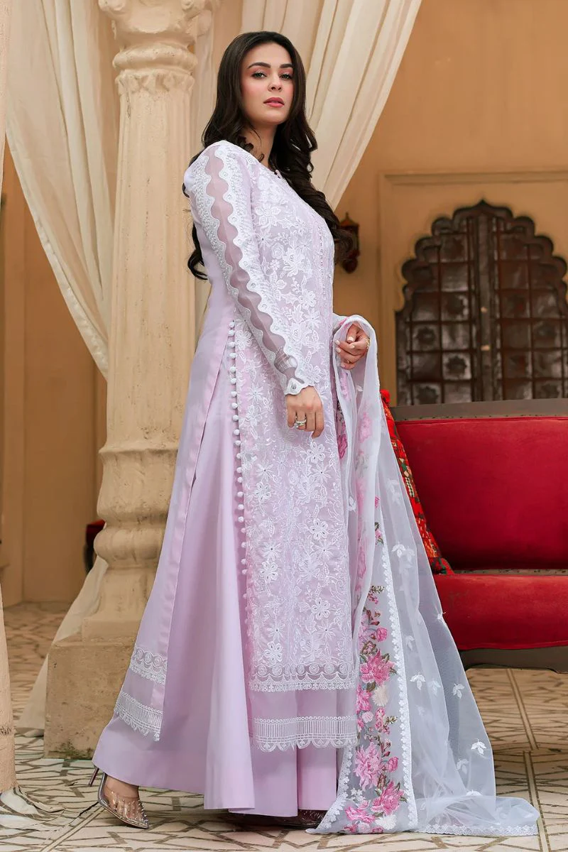 Tabeer By Mariam Malik Unstitched 3 Piece Summer Suit-Floret - Image 3