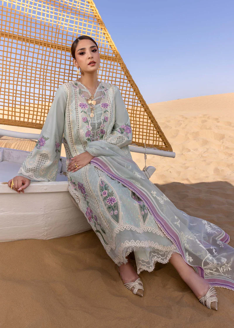 Flow by Crimson Unstitched 3 Piece Lawn Suit-D2 A - Image 2