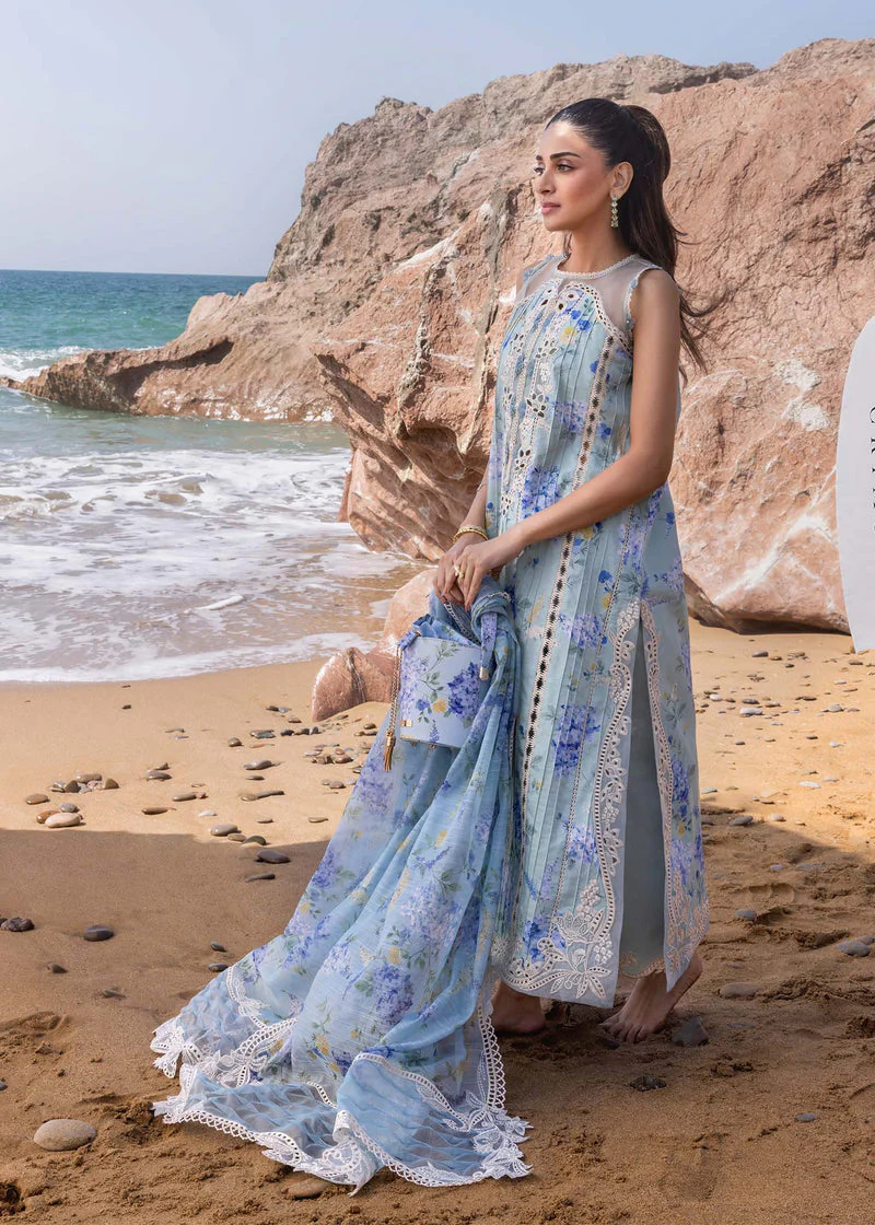 Flow by Crimson Unstitched 3 Piece Lawn Suit-D3-B - Image 3