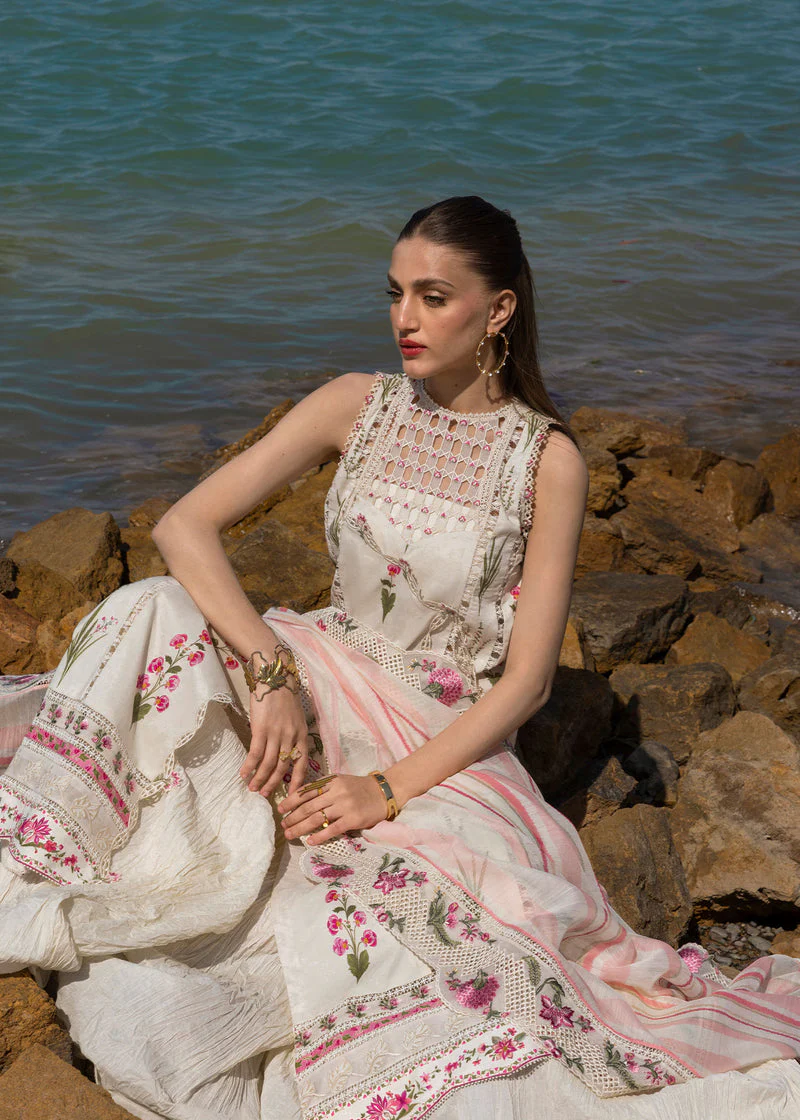 Flow by Crimson Unstitched 3 Piece Lawn Suit-D9 B - Image 3