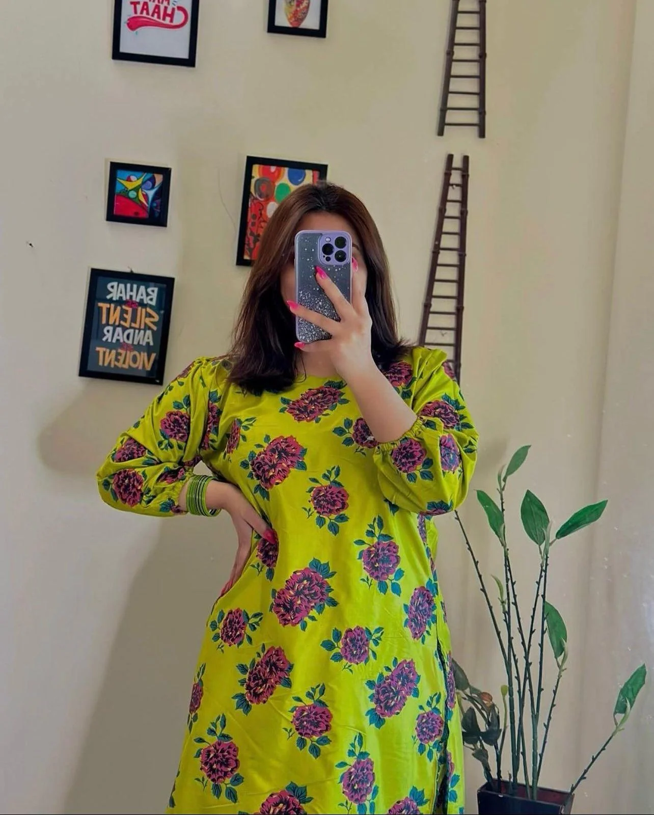 Zaib E Hoor Flower Print 2Pcs Stitched - Image 10
