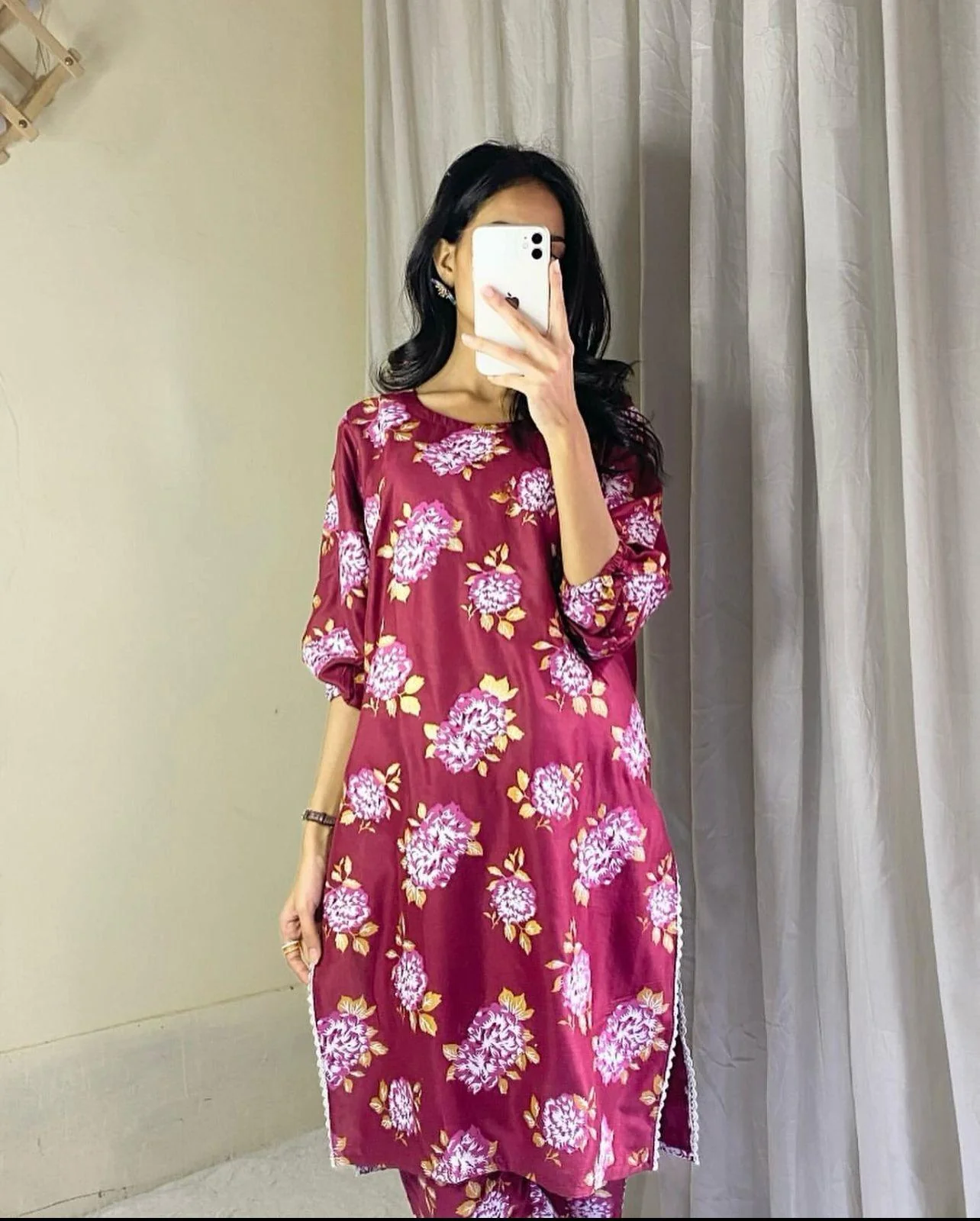 Zaib E Hoor Flower Print 2Pcs Stitched - Image 12