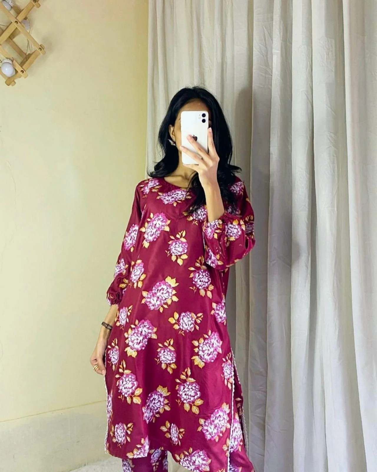 Zaib E Hoor Flower Print 2Pcs Stitched - Image 18