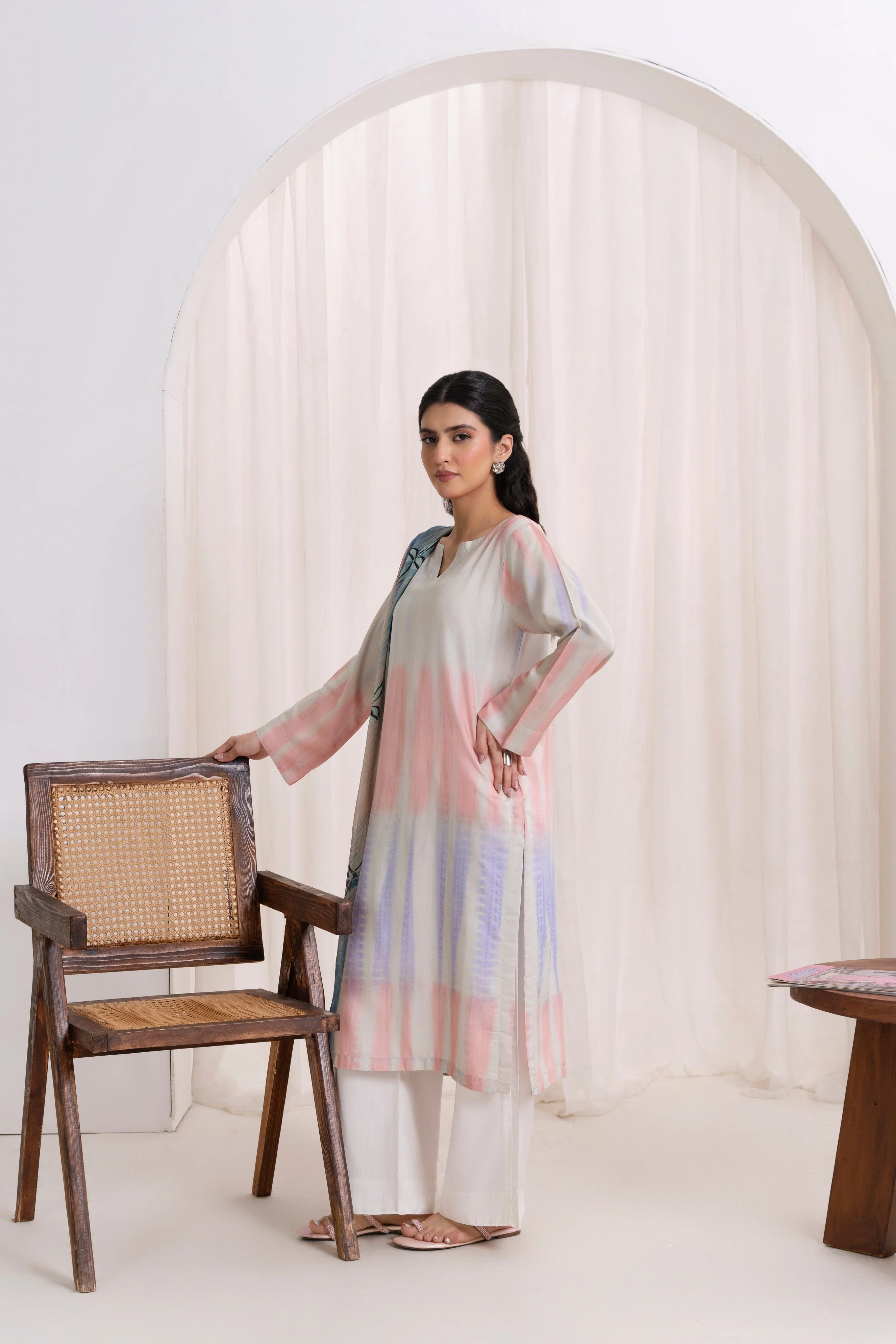 Feathers Unstitched Winter Arrivals Suit-FLYROS-FT566
