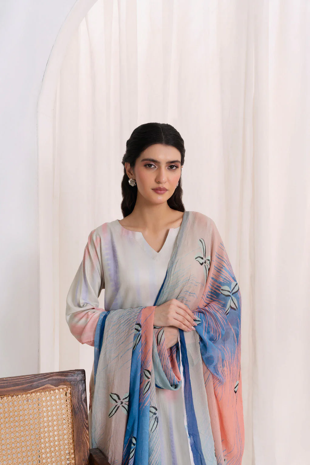 Feathers Unstitched Winter Arrivals Suit-FLYROS-FT566 - Image 3