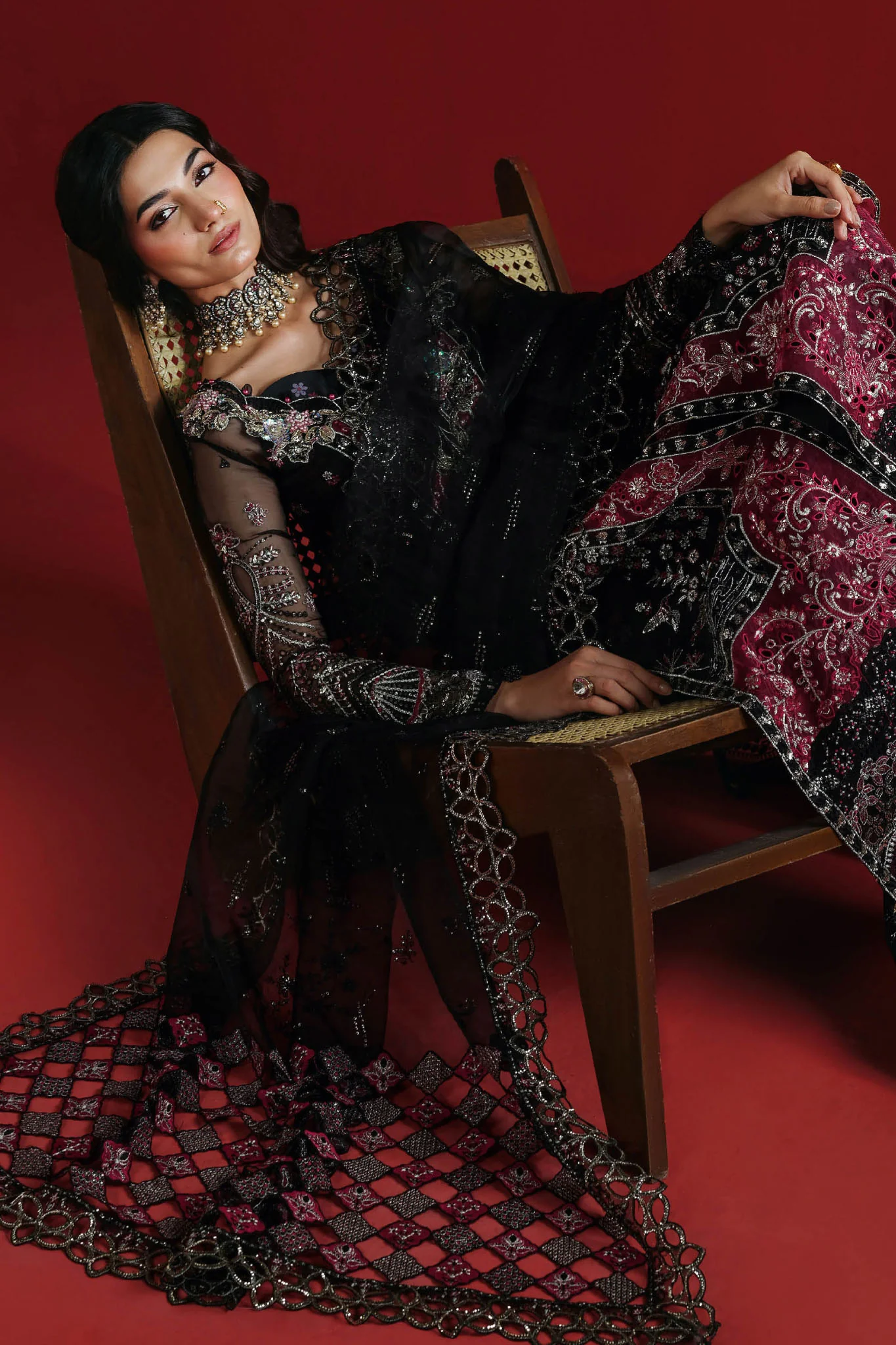 Ramsha Unstitched 3 Piece Festive Formals Vol-03 Suit-E-303 - Image 4