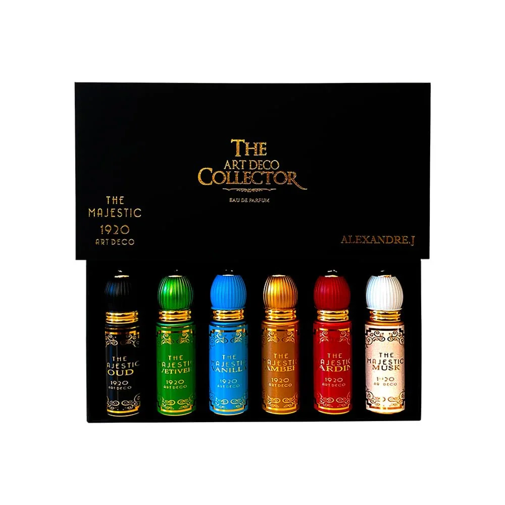 Alexandre J The Majestic Artdeco Majestic Oud + Vetiver + Vanilla + Amber + Jardin + Musk (6 X 8Ml) Giftset - Image 2