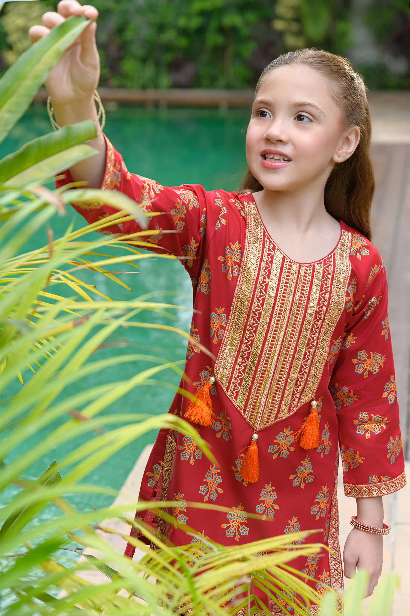 Fresh Bird Stitched 2 Piece Festive Kids Suit-Kaur - Image 10