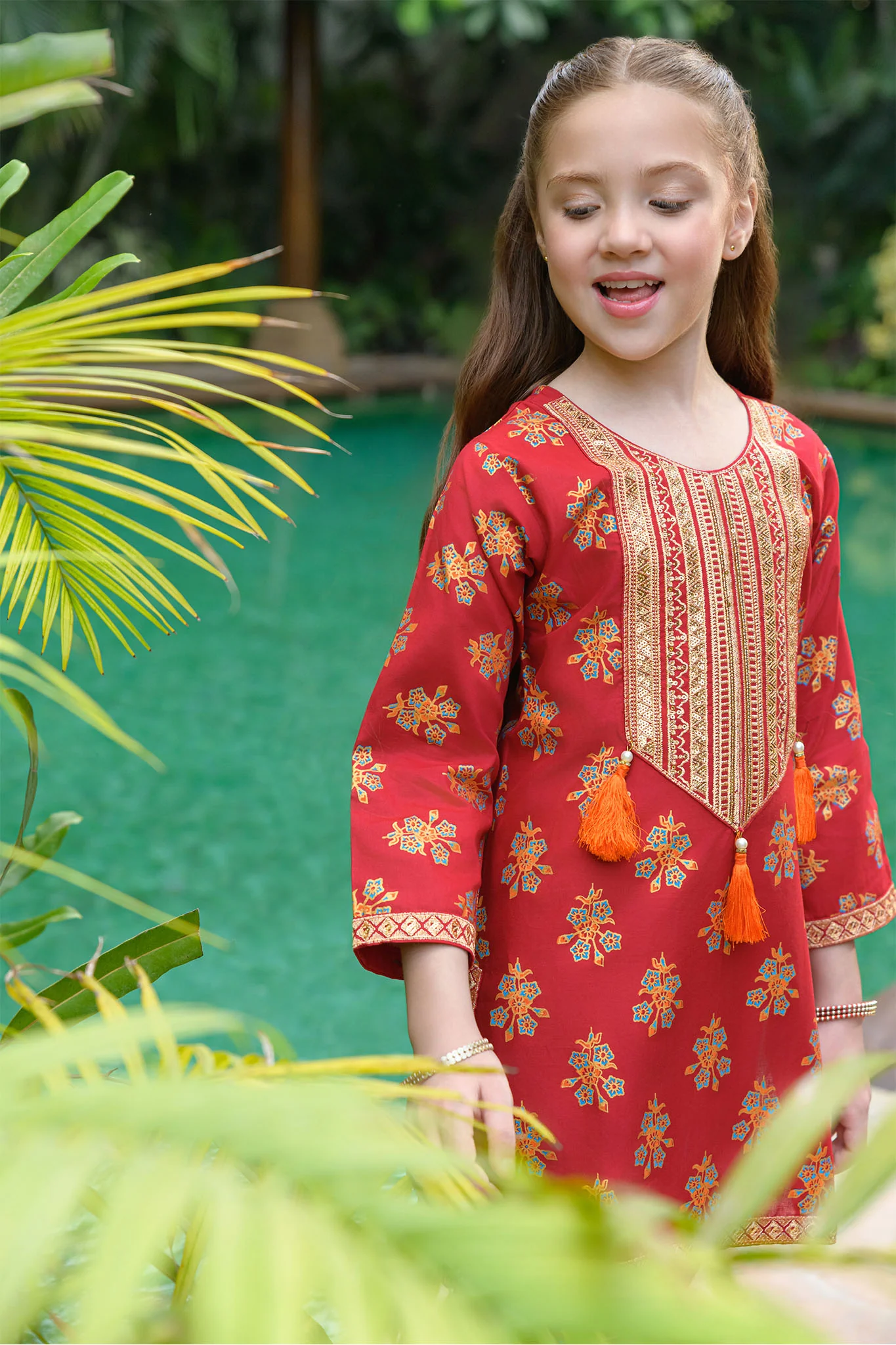 Fresh Bird Stitched 2 Piece Festive Kids Suit-Kaur - Image 9