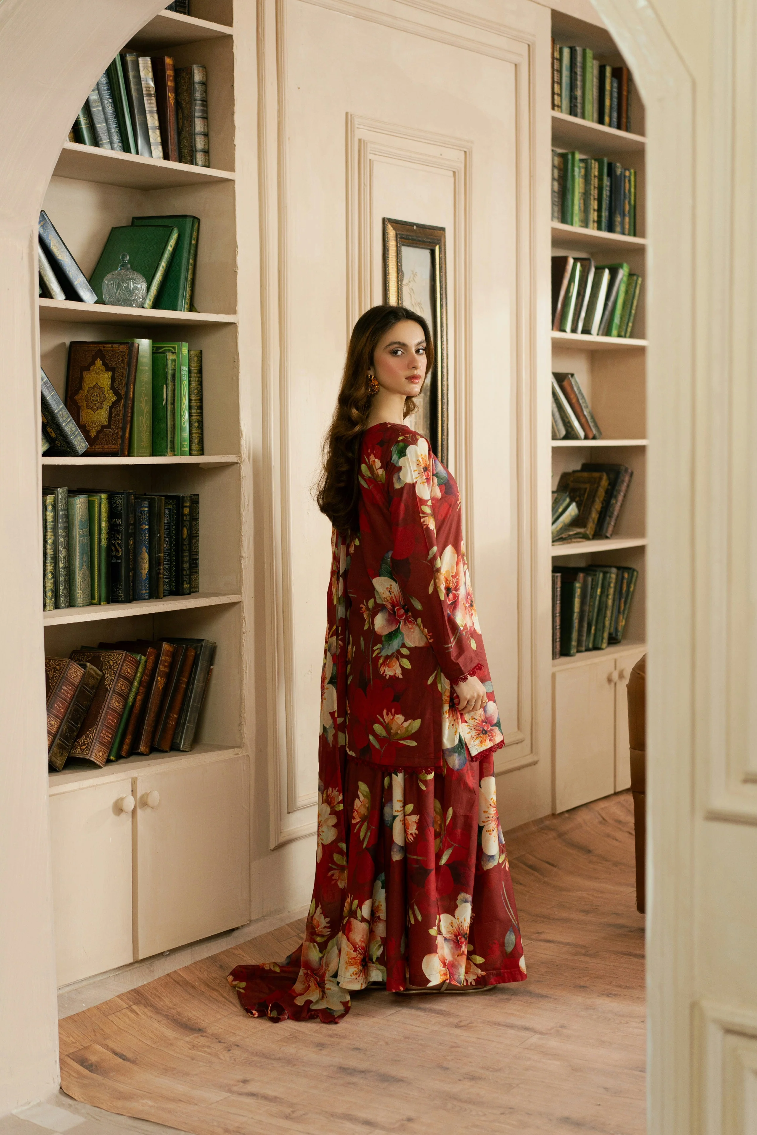 Dew Drop By Feathers Unstitched 3 Piece Lawn Collection-MERON-FT458 - Image 5