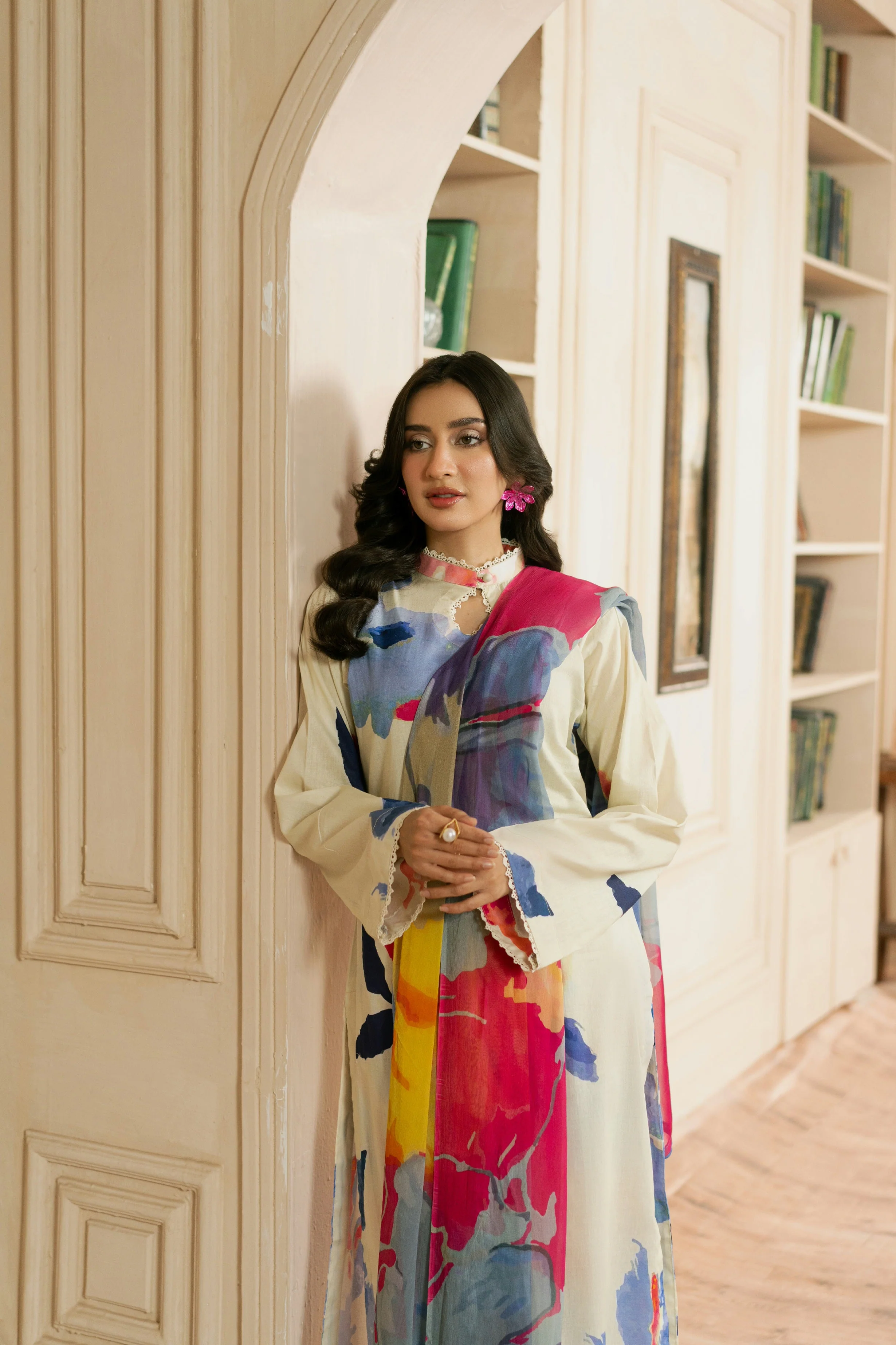 Dew Drop By Feathers Unstitched 3 Piece Lawn Collection-FIROSH-FT470 - Image 6