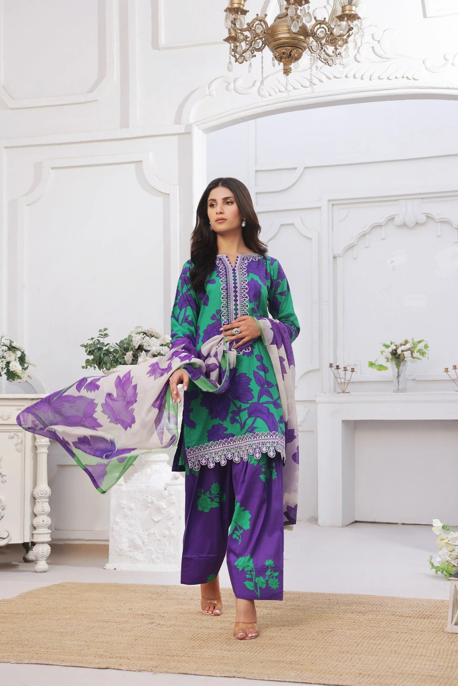 Midnight Murmurs By Feathers Lawn Suit-LAVIRA-FT478 - Image 4