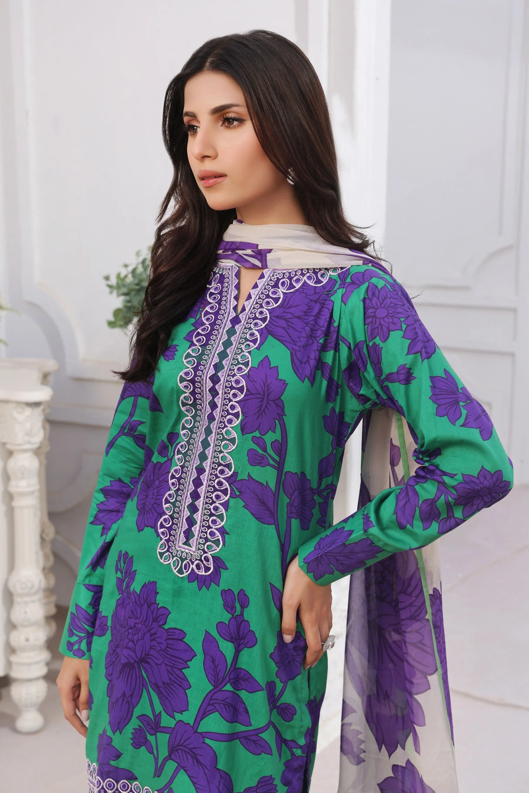 Midnight Murmurs By Feathers Lawn Suit-LAVIRA-FT478 - Image 5