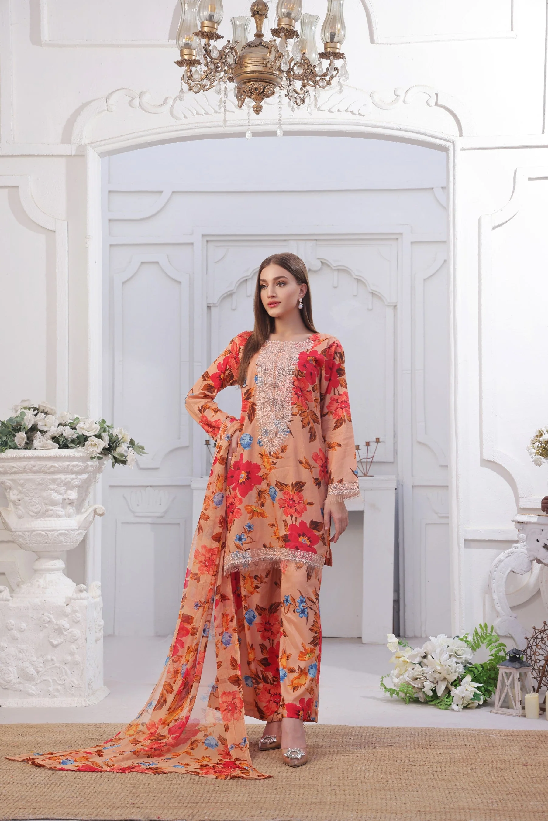 Midnight Murmurs By Feathers Lawn Suit-FAYLIN-FT479 - Image 5