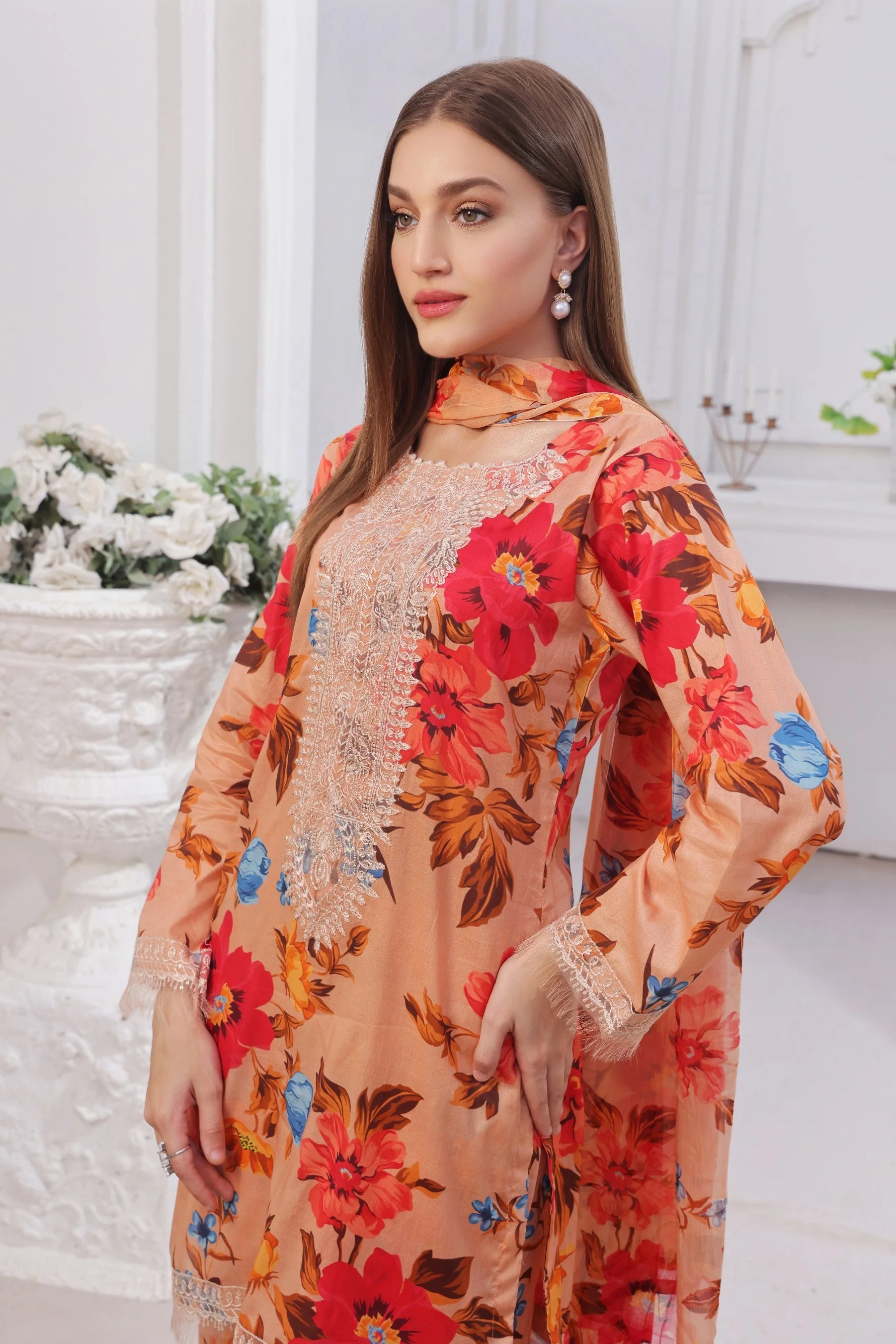 Midnight Murmurs By Feathers Lawn Suit-FAYLIN-FT479 - Image 6