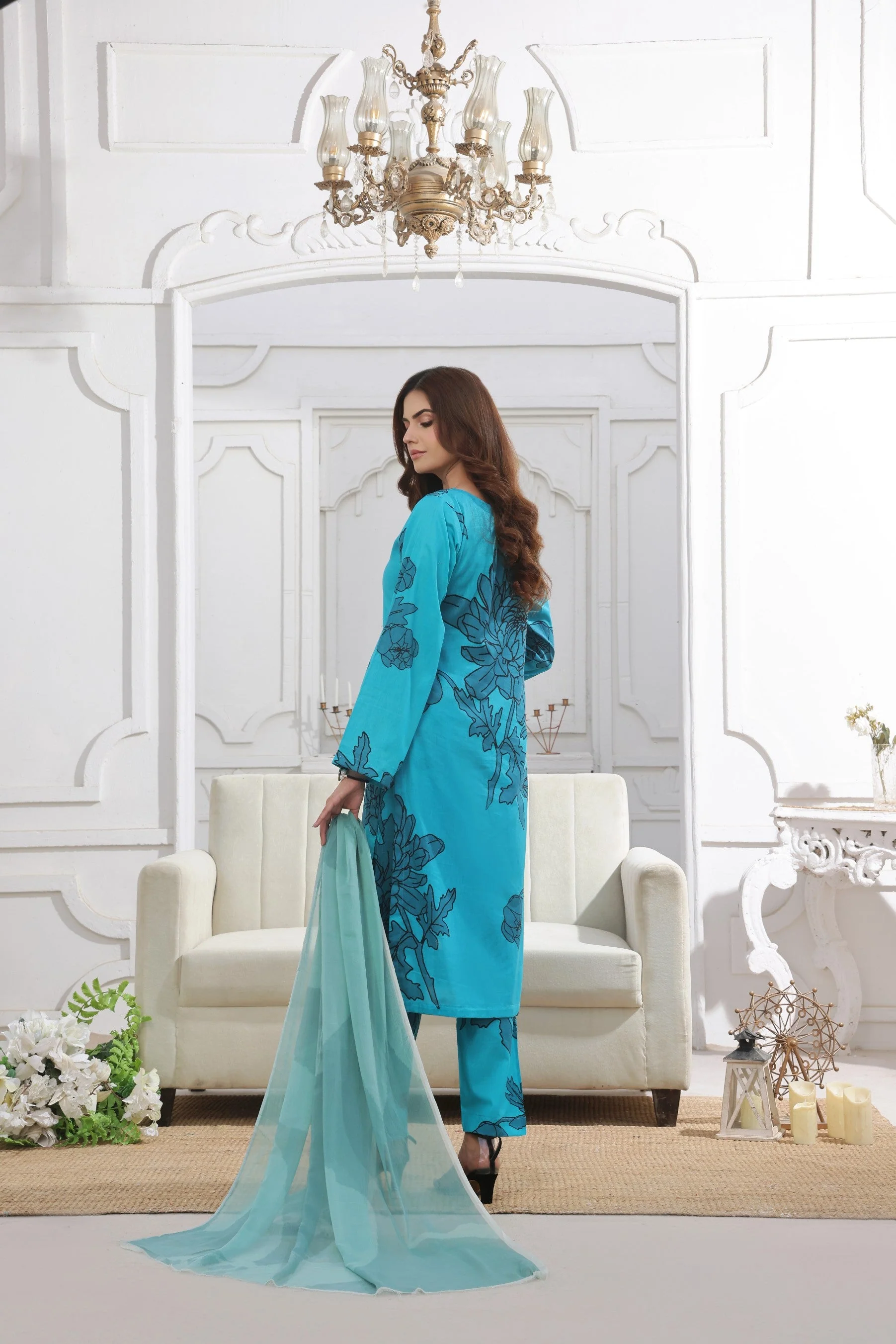 Midnight Murmurs By Feathers Lawn Suit-TWINKLE-FT480 - Image 4