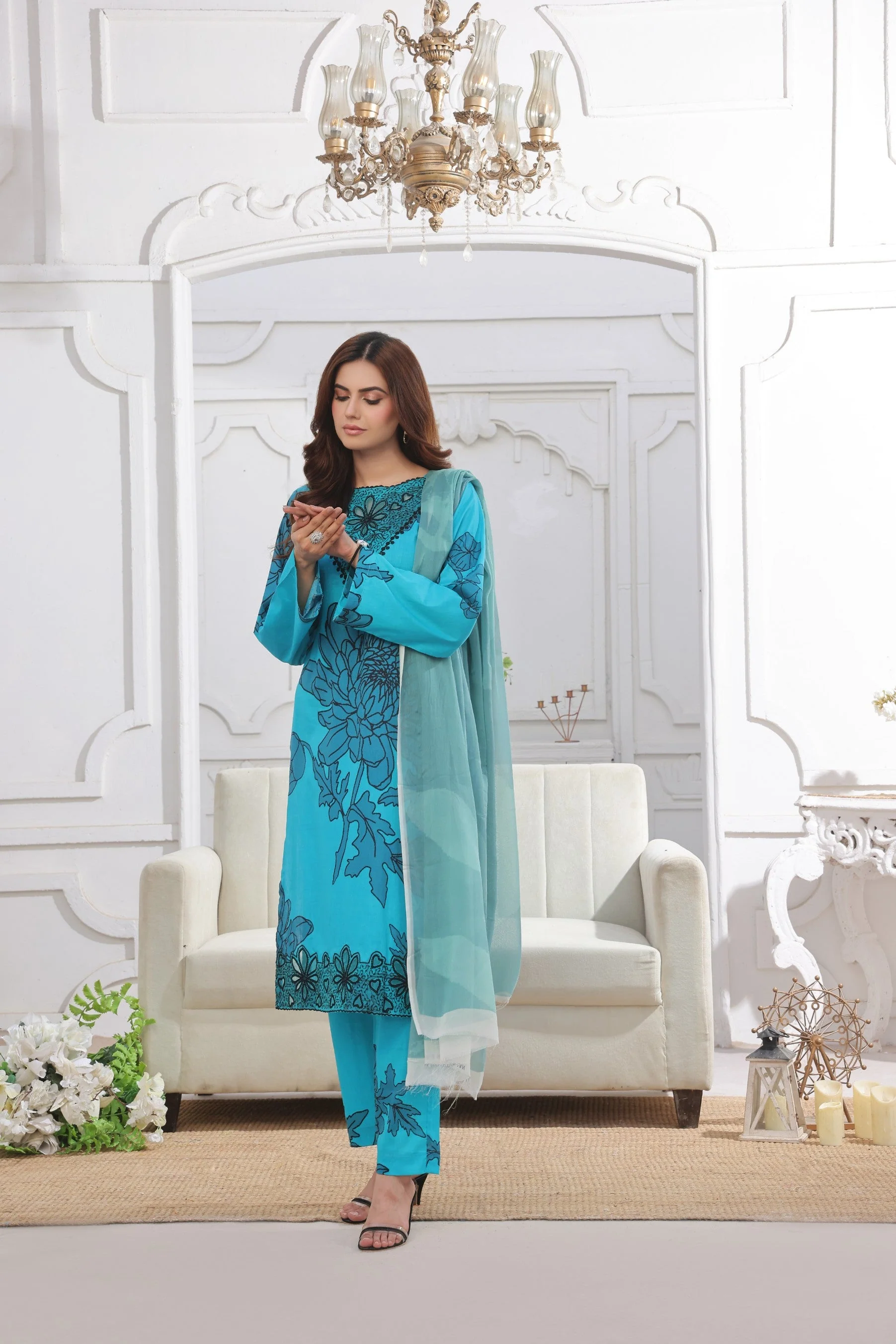 Midnight Murmurs By Feathers Lawn Suit-TWINKLE-FT480 - Image 5