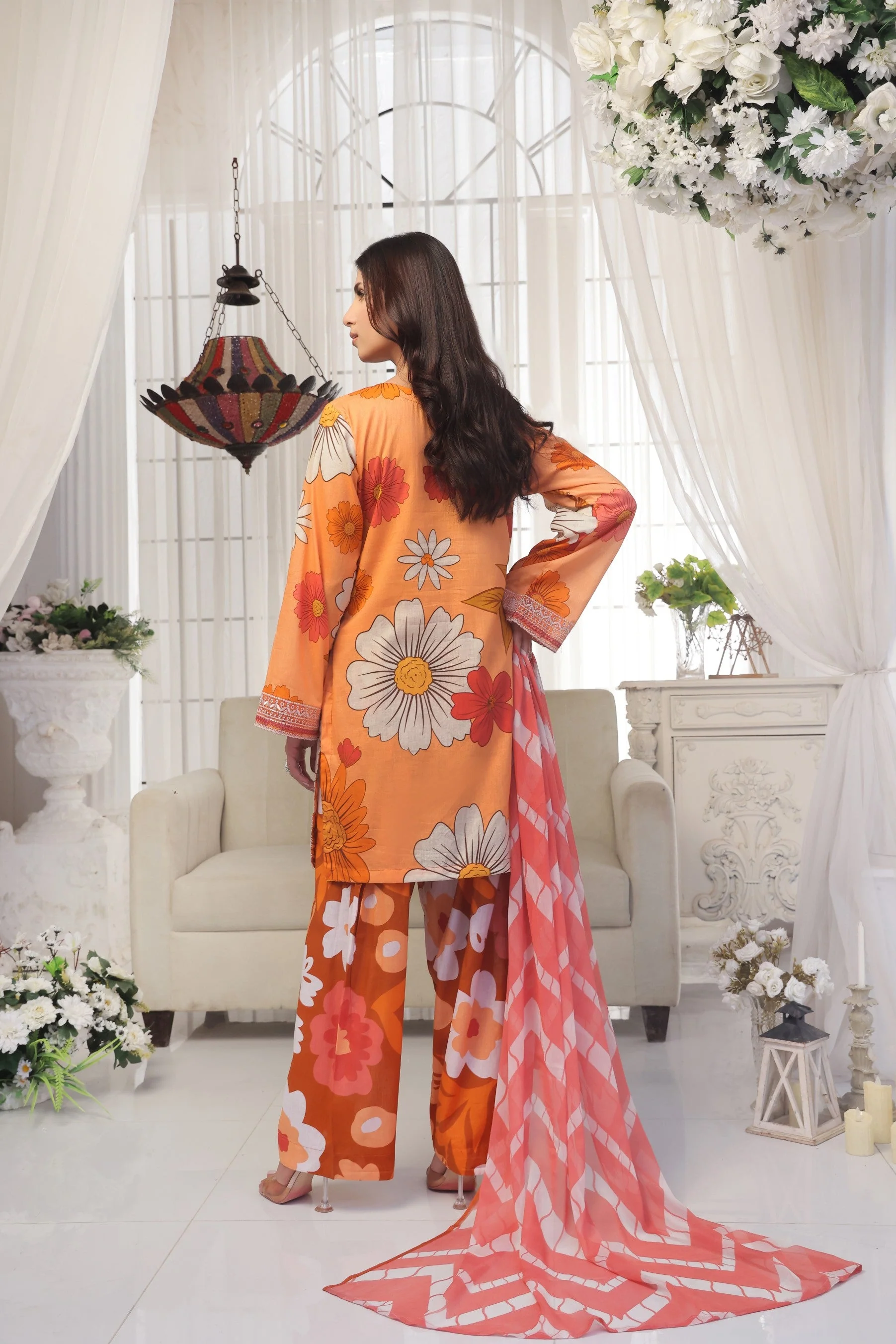 Midnight Murmurs By Feathers Lawn Suit-TAWNY-FT485 - Image 3