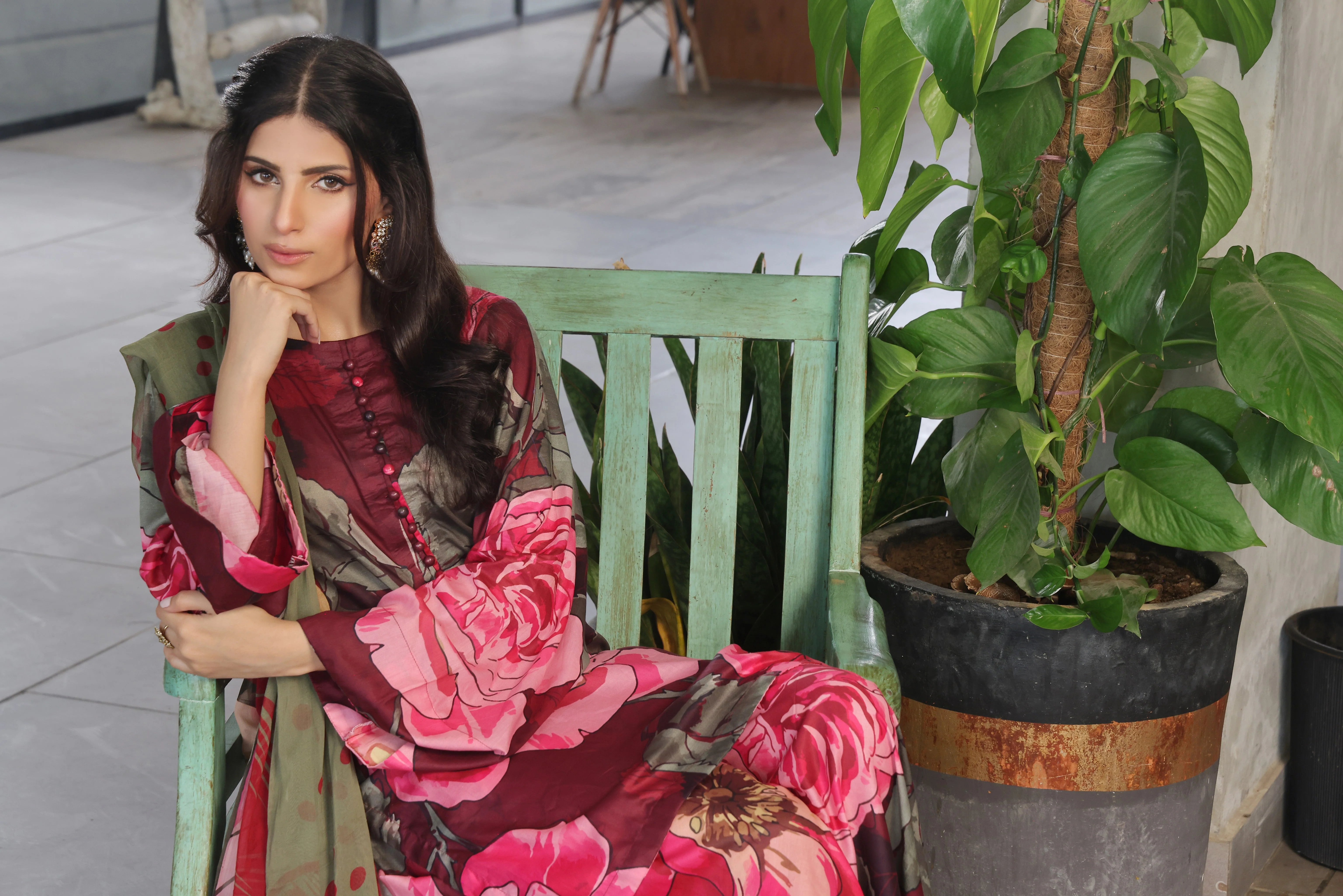 Whisper Winds By Feathers Unstitched 3 Piece Lawn Suit-GULROOH-FT490 - Image 9