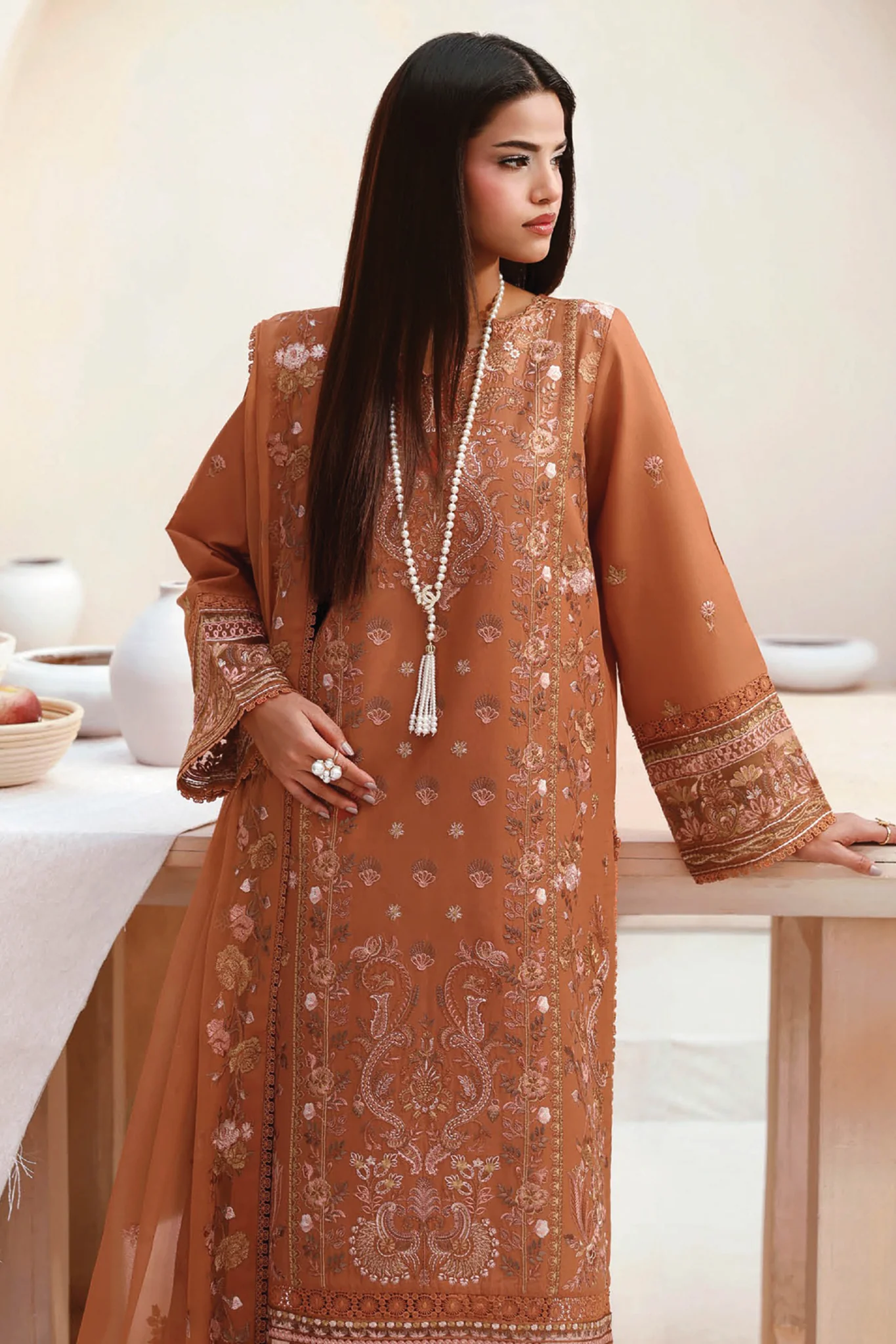 Ghazal By Ramsha Unstitched 3 Piece Luxury Lawn Vol-05 Suit-G-501 - Image 6