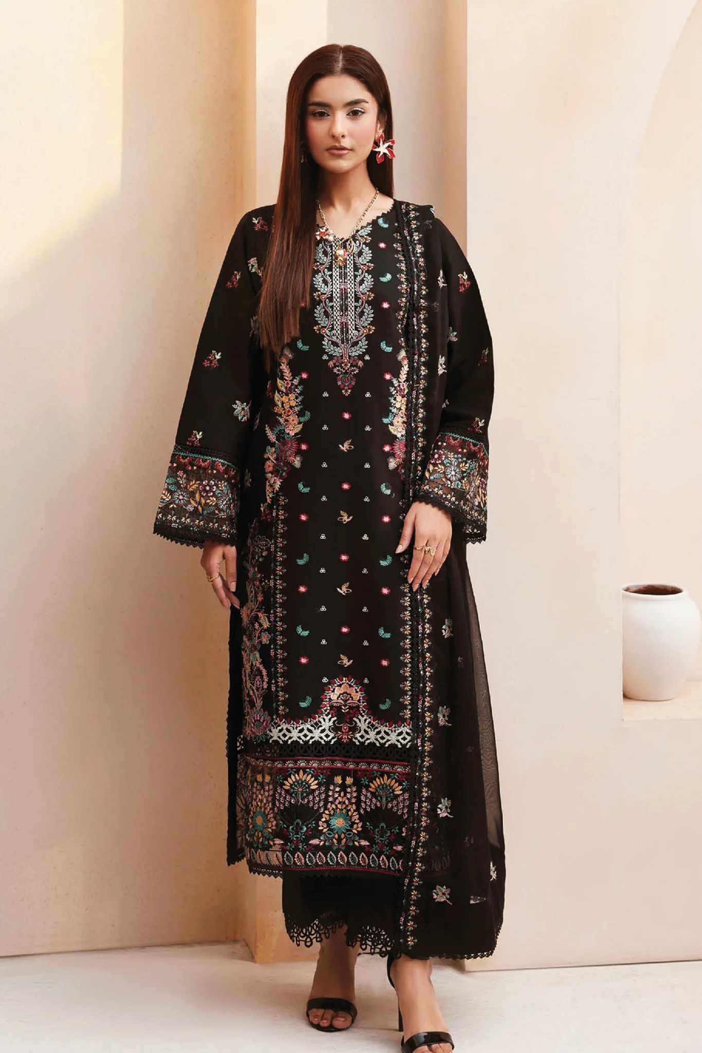 Ghazal By Ramsha Unstitched 3 Piece Luxury Lawn Vol-05 Suit-G-502
