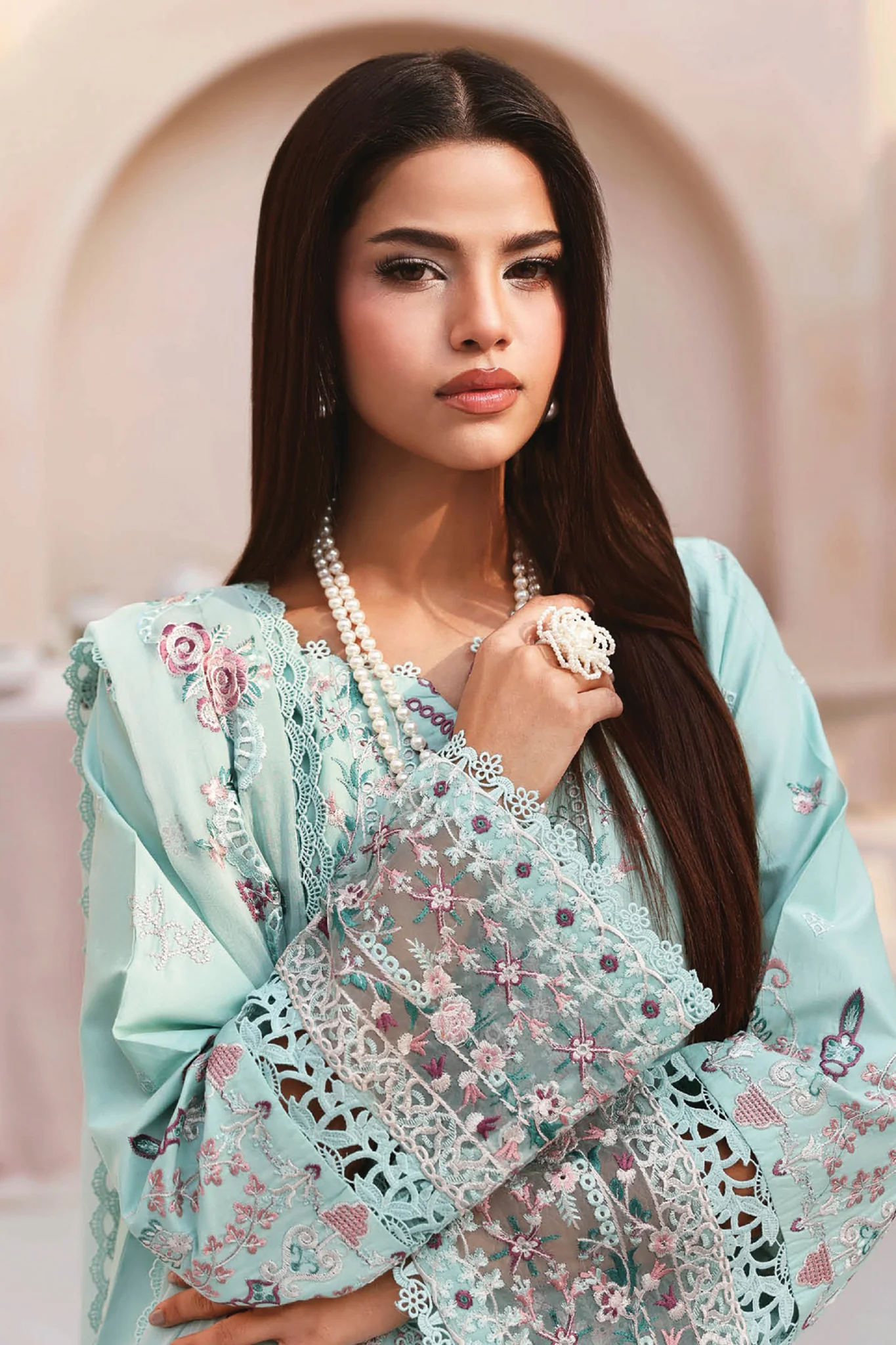 Ghazal By Ramsha Unstitched 3 Piece Luxury Lawn Vol-05 Suit-G-503 - Image 2