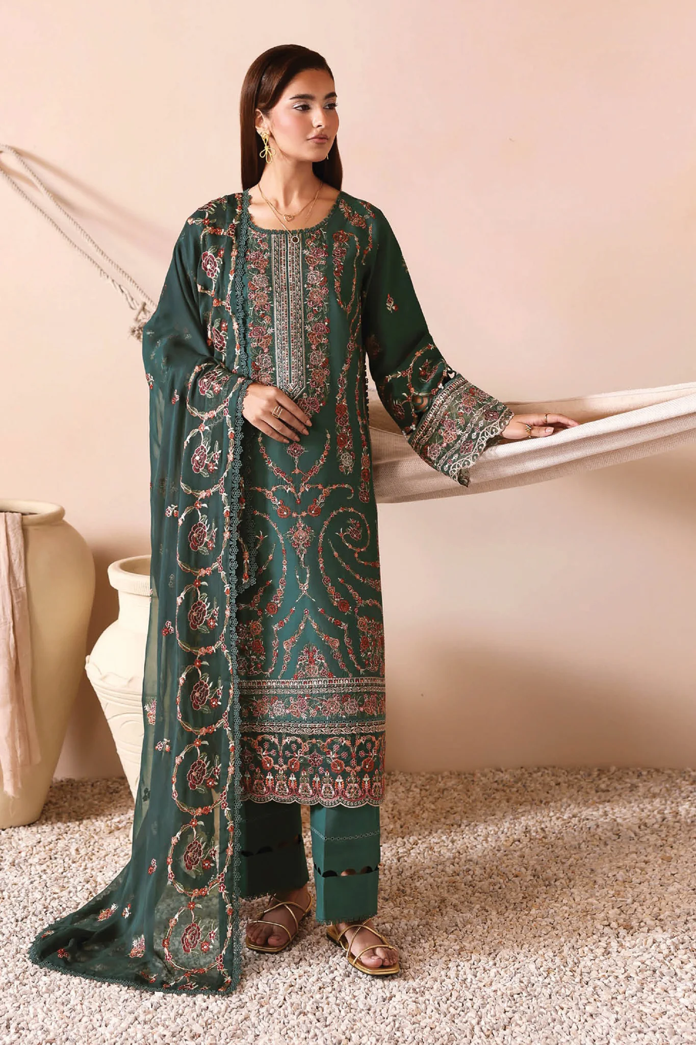 Ghazal By Ramsha Unstitched 3 Piece Luxury Lawn Vol-05 Suit-G-507 - Image 5