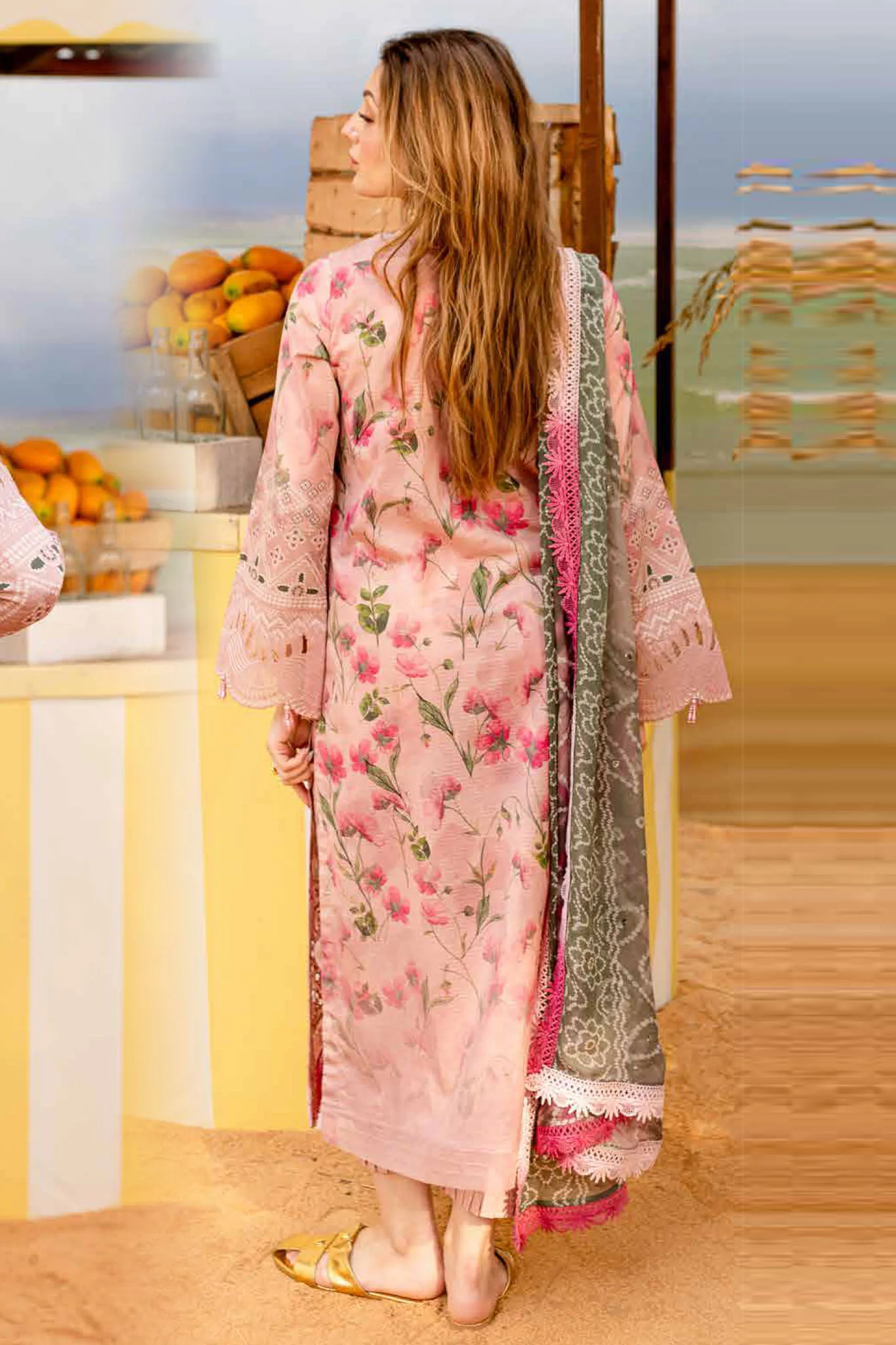 Gardenia By Nureh Unstitched 3 Piece Emb Lawn Collection-NSG-178 - Image 3