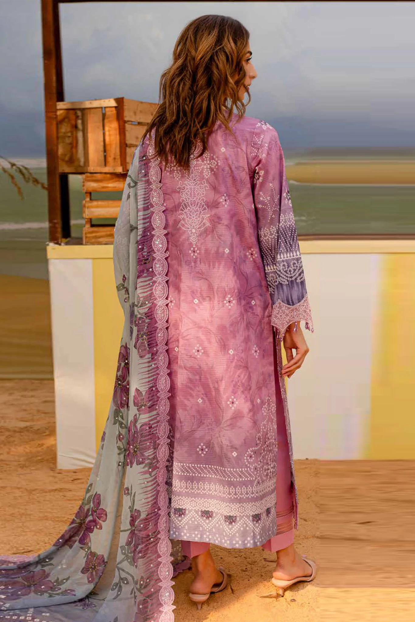 Gardenia By Nureh Unstitched 3 Piece Emb Lawn Collection-NSG-180 - Image 3