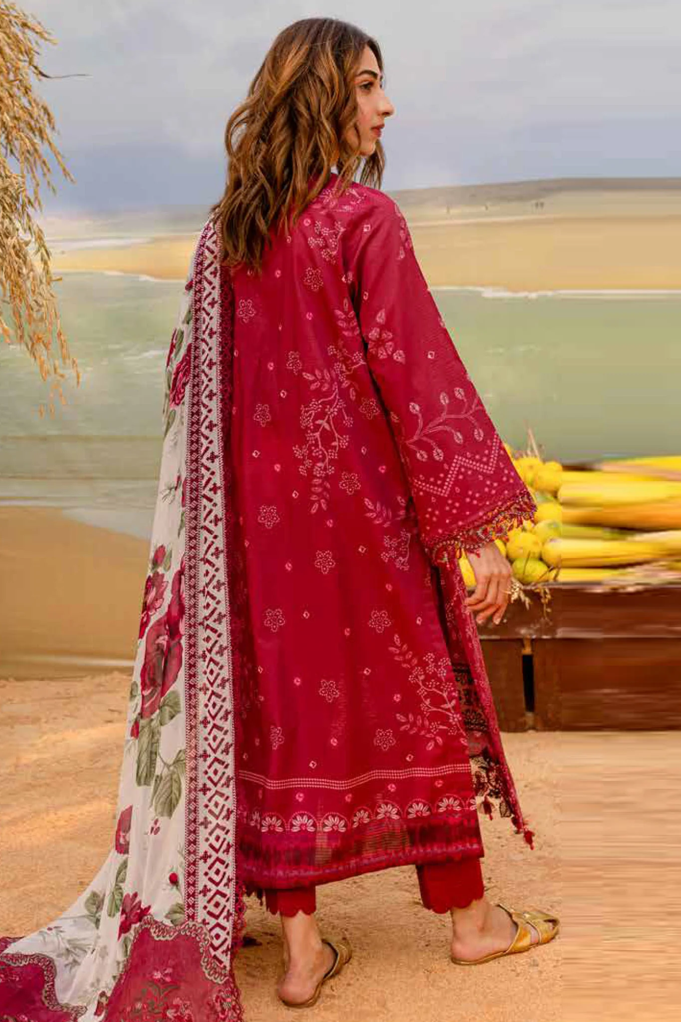 Gardenia By Nureh Unstitched 3 Piece Emb Lawn Collection-NSG-181 - Image 3