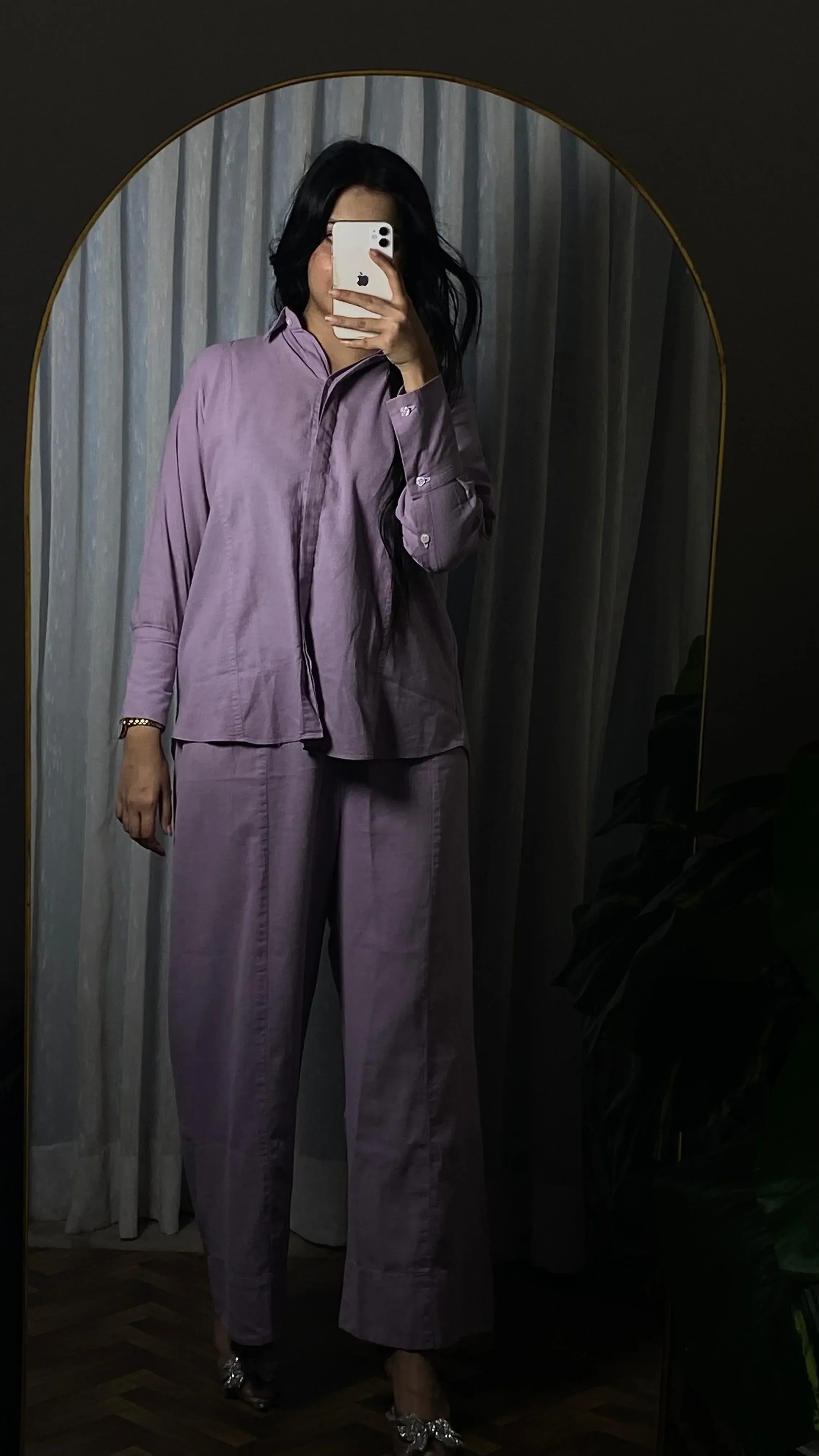 Urban Cut Garment Dyed Cotton Lavender Co-Ord Set - Image 5