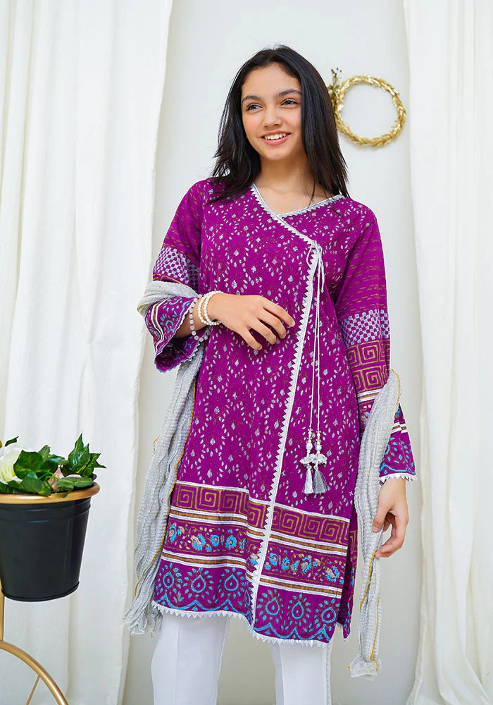 Ochre Clothing Georgette Printed 3 Pc Suit - Image 4