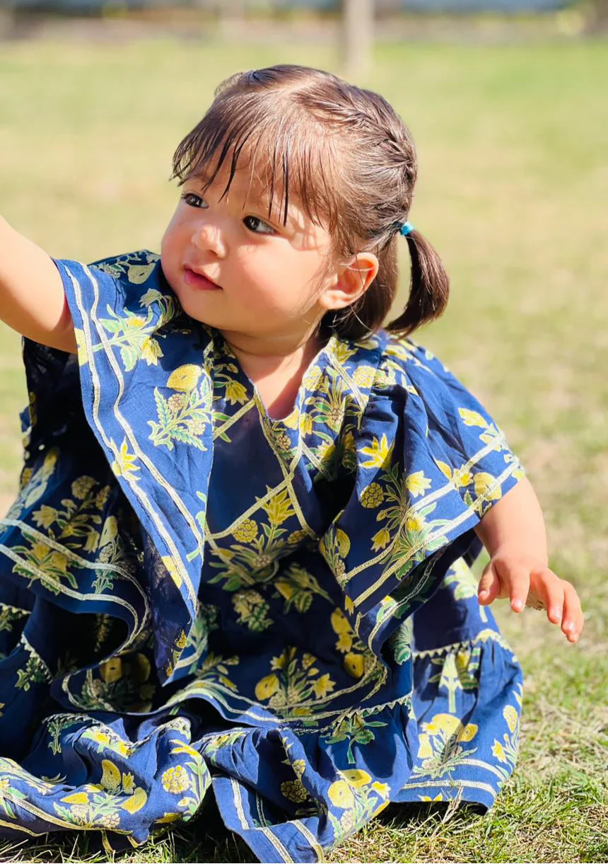 Urban Cut Girls Navy Blue Lawn Cotton - Image 8