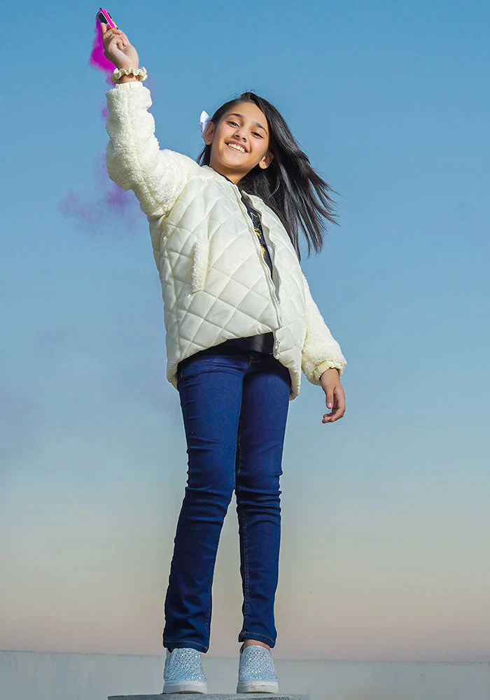 Ochre Clothing Girls Puffer Jacket - Image 3