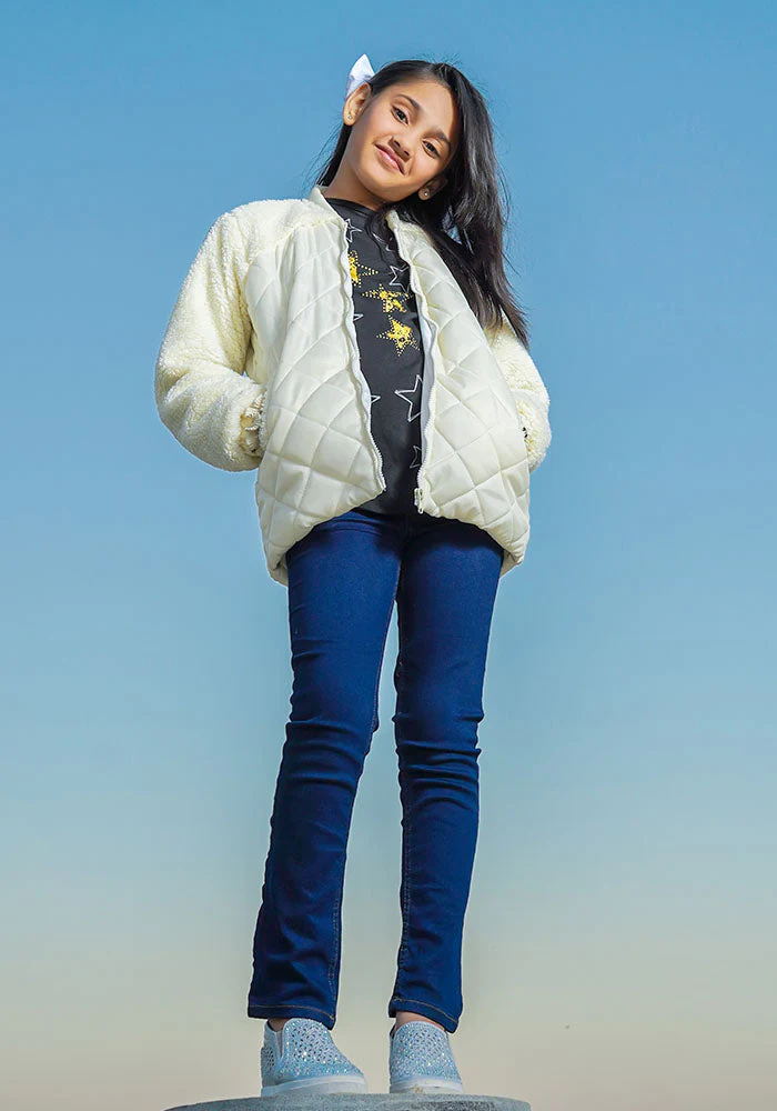 Ochre Clothing Girls Puffer Jacket - Image 4