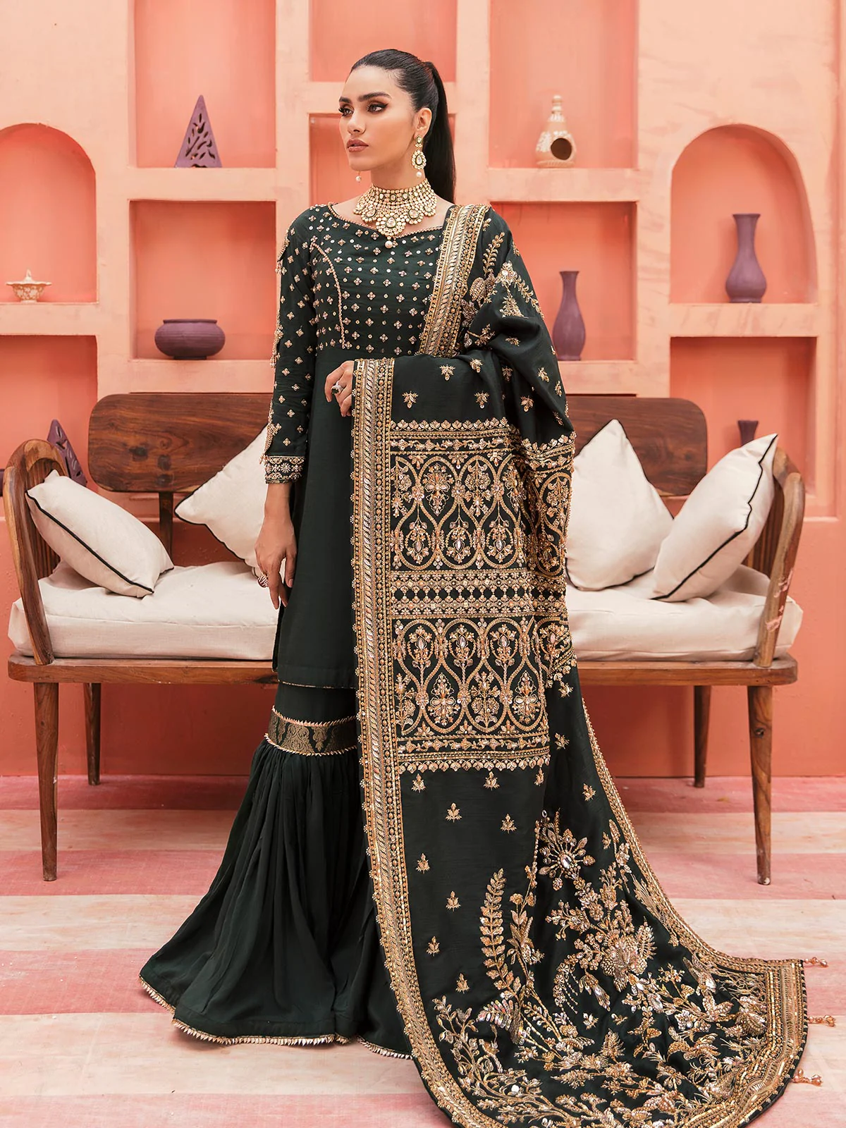 Aarzoo By Gulaal Bridal Shawl-GL-WS-22V1-33 (Shawl)