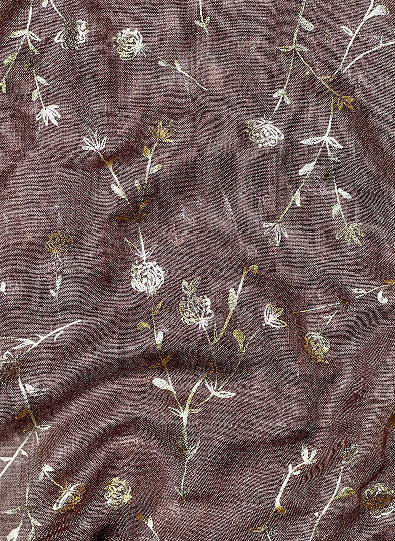 Hijab Ul Hareem Gold Foil Floral Hijabs - Image 3