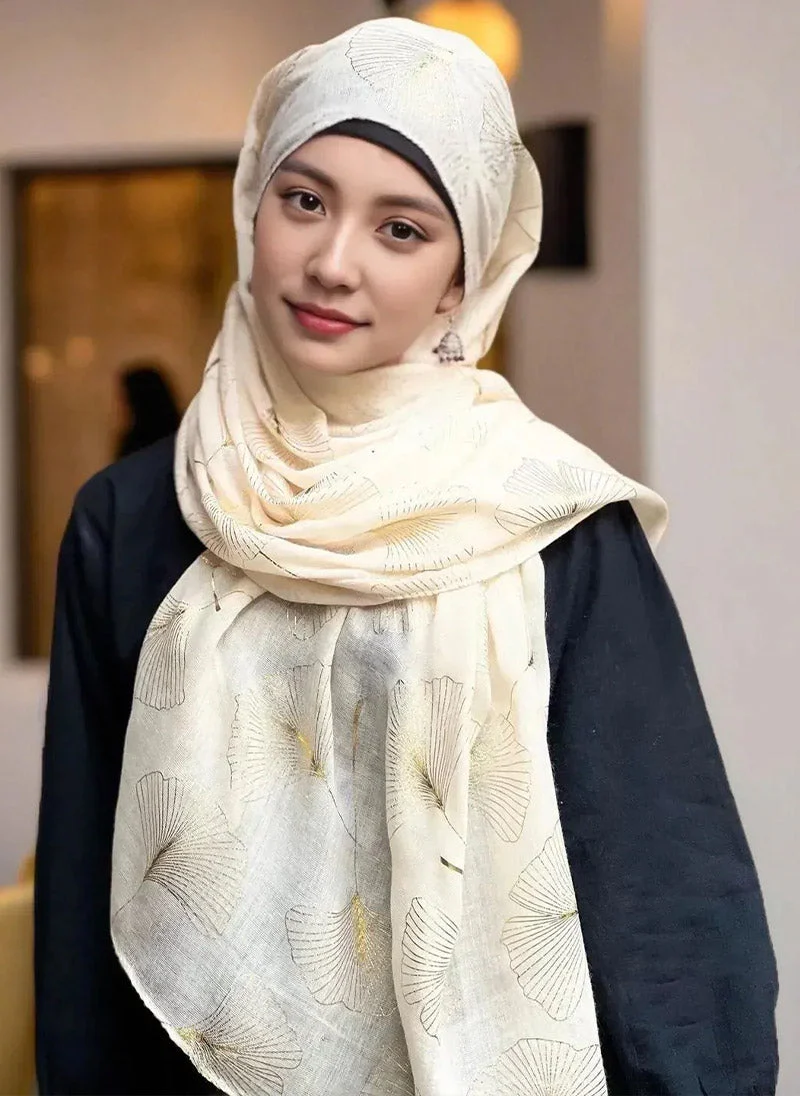 Hijab Ul Hareem Golden Foil Hijab