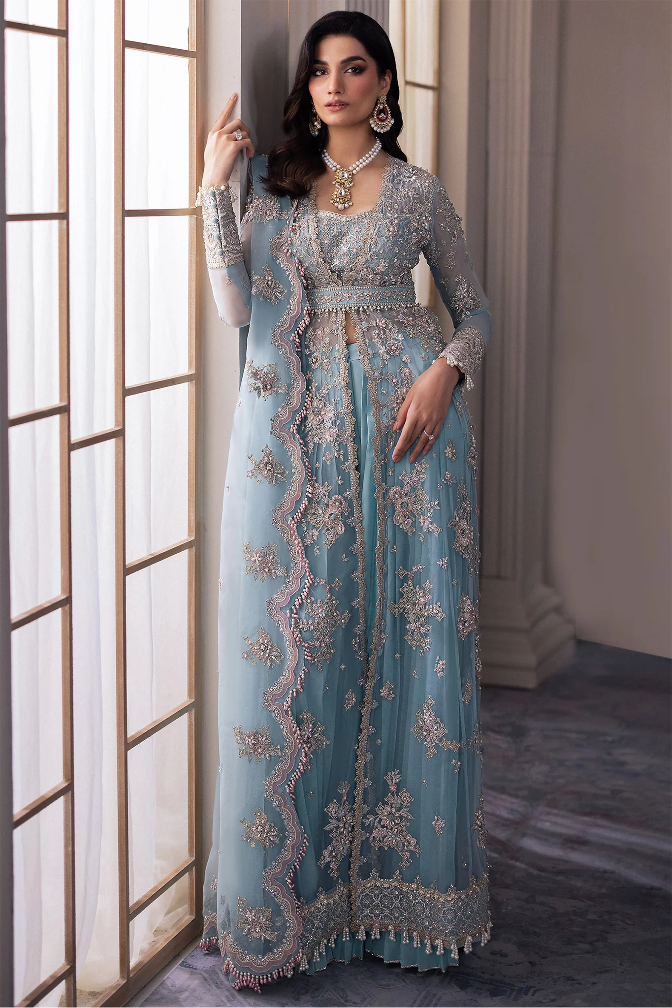 Gossamer By Zaha Unstitched 3 Piece Luxury Formals Suit-ZC-04-Kiana